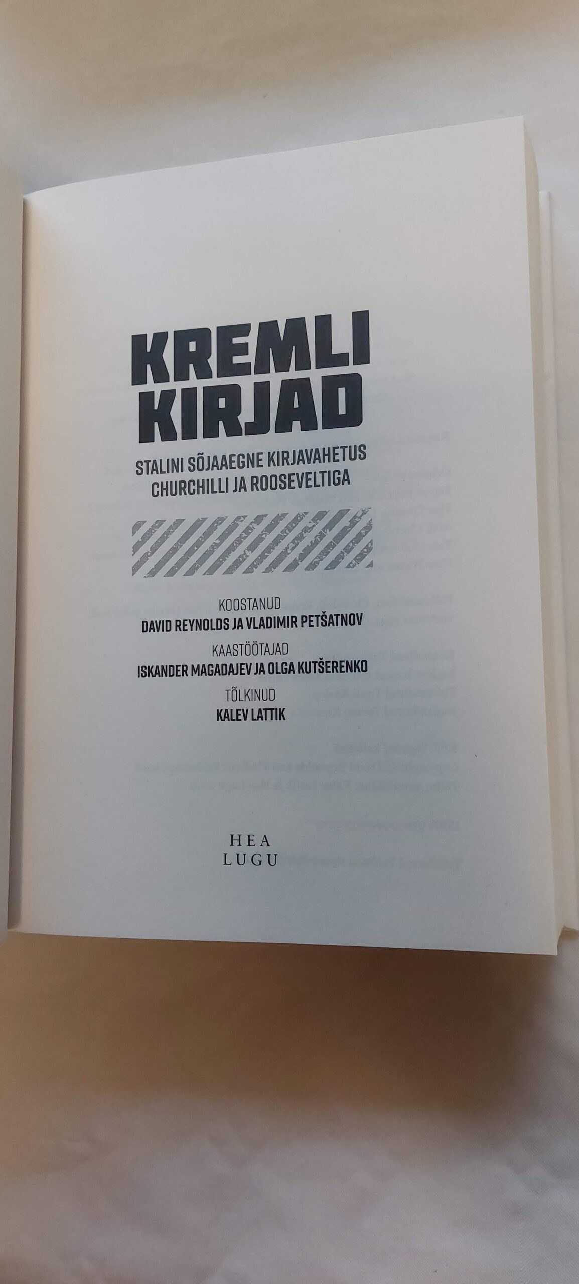 Kremli kirjad. David Reynolds, Vladimir Petšatnov. 2019 - Image 2