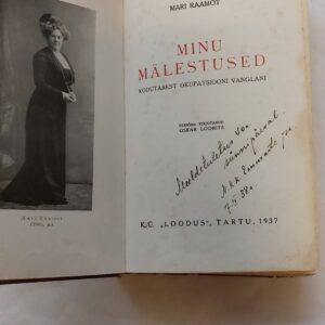 Minu mälestsued. Mari Raamot. 1937
