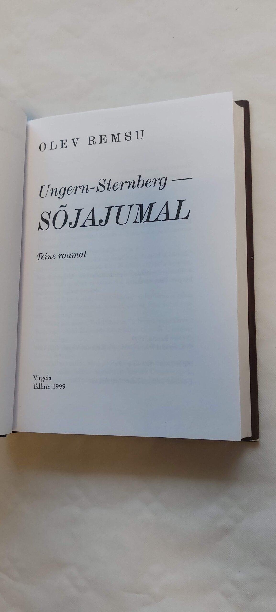 Ungerm-Sternberg- Sõjajumal II. Olev Remsu. 1999 - Image 2