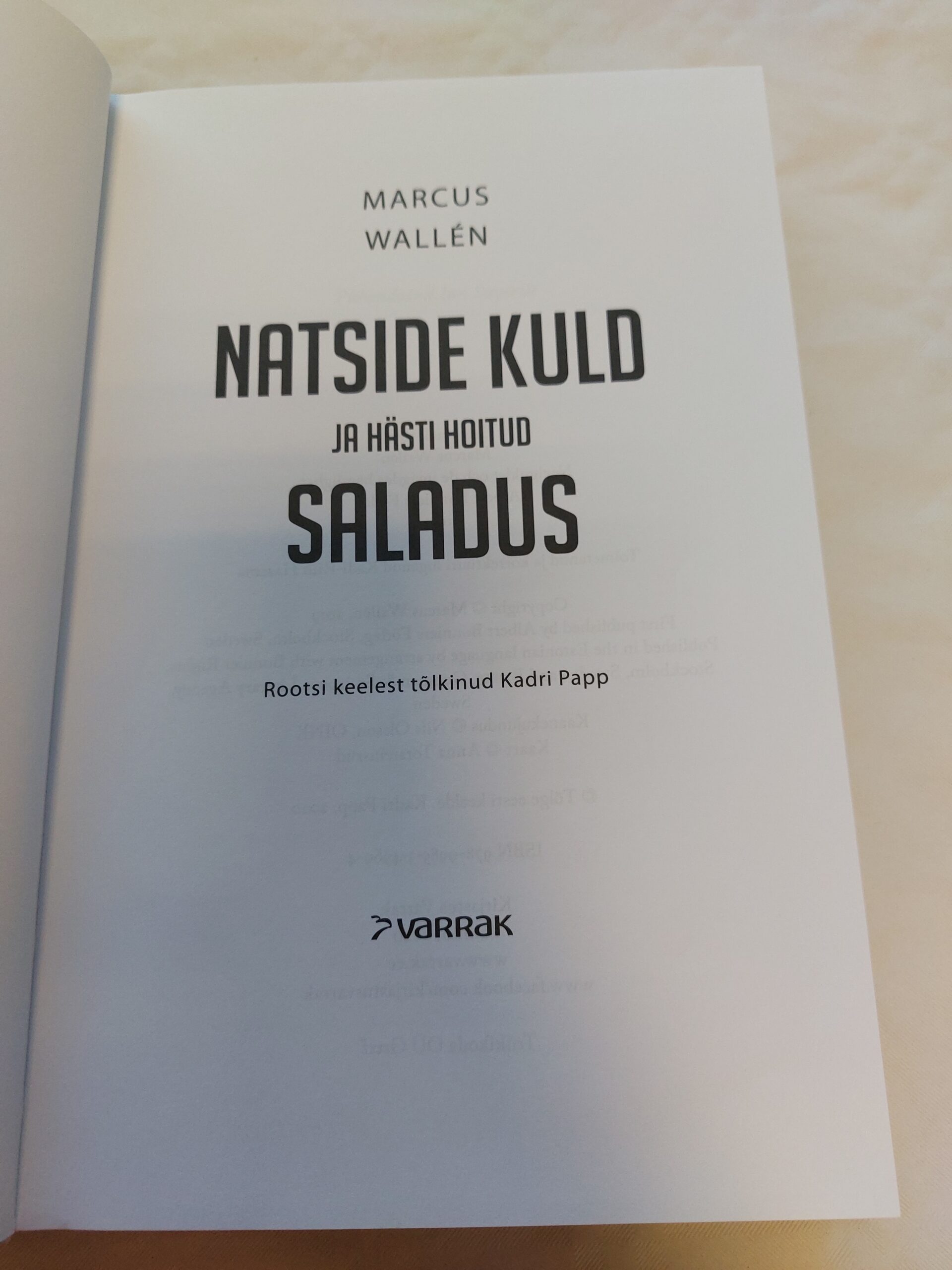 Natside kuld ja hästi hoitud saladus. Marcus Wallén. 2020 - Image 2