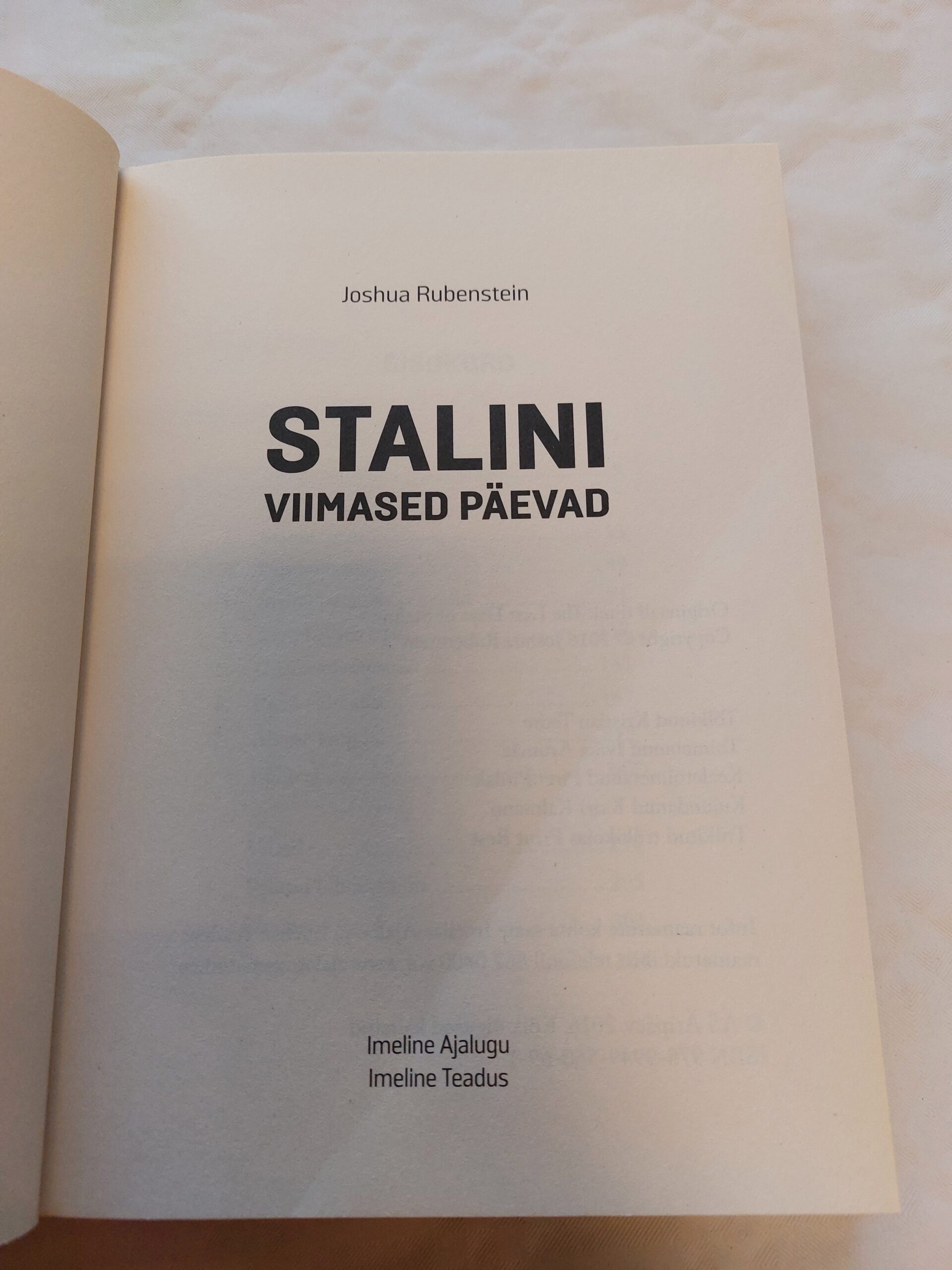 Stalini viimased päevad. Joshua Rubenstein. 2016 - Image 2