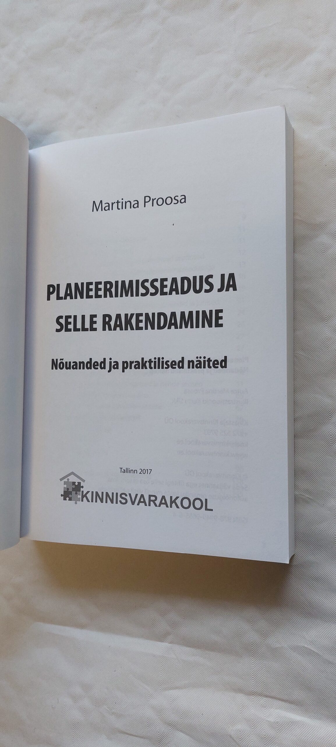 Planeerimisseadus ja selle rakendamine. Marina Proosa. 2017 - Image 2