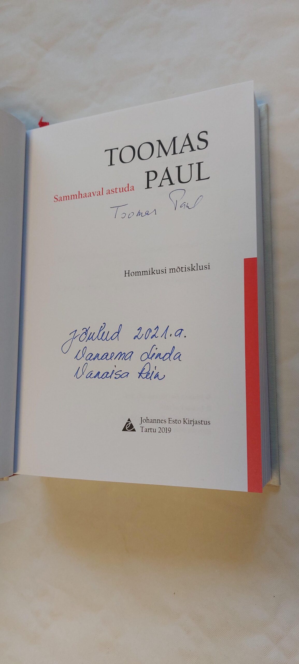 Sammhaaval astuda. Toomas Paul. 2019 - Image 2