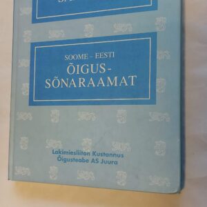 Suomalais-vitolaonen lakikielen sanakirja. Soome-eesti õigussõnaraamat. 1993