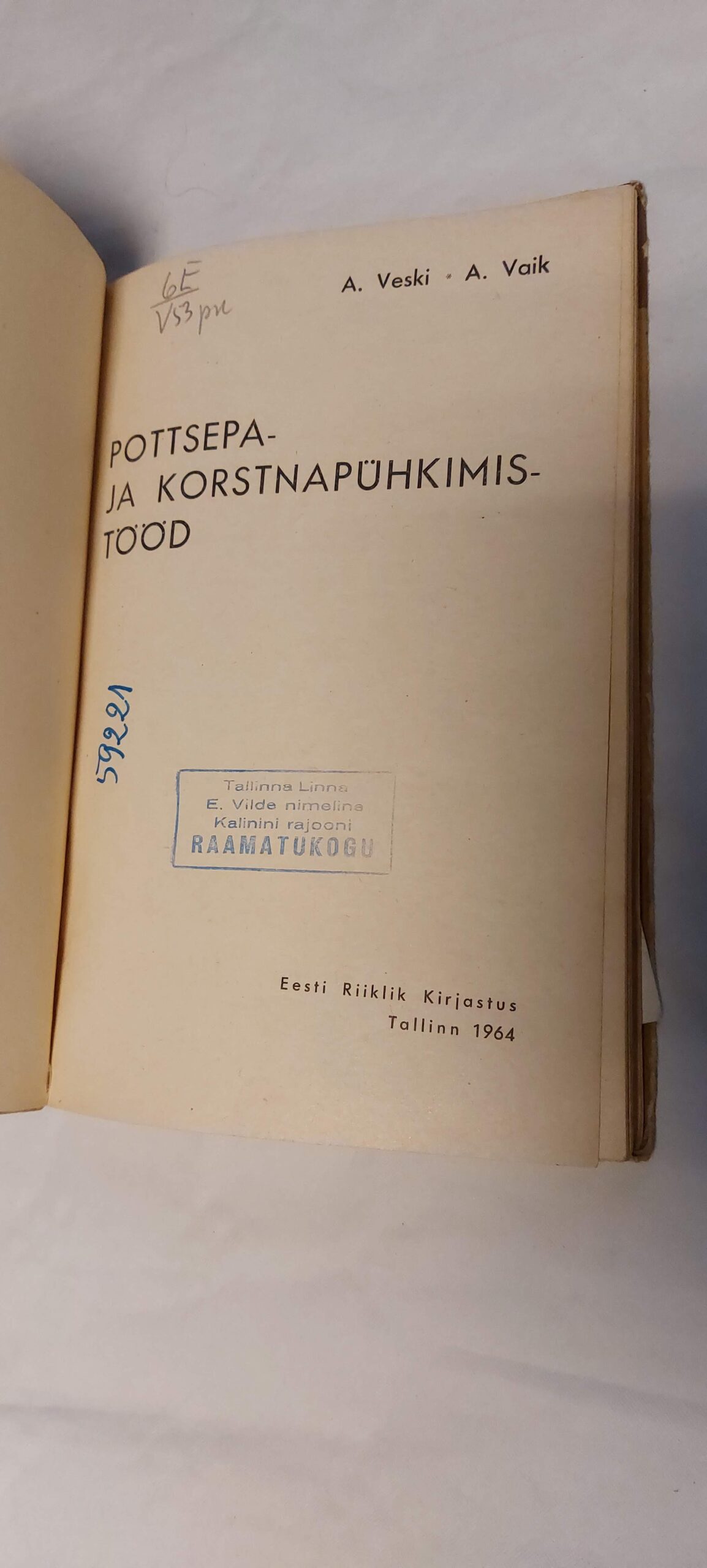 Pottsepa- ja korstnapühkimistööd. A. Veski, A. Vaik. 1964 - Image 2