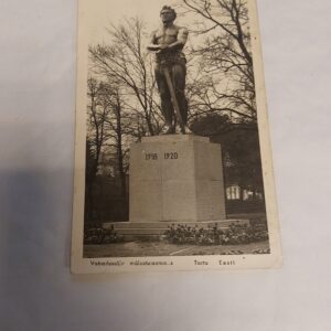 EW AEGNE POSTKAART. VABADUSSÕJA MÄLESTUSSAMMAS TARTU.
