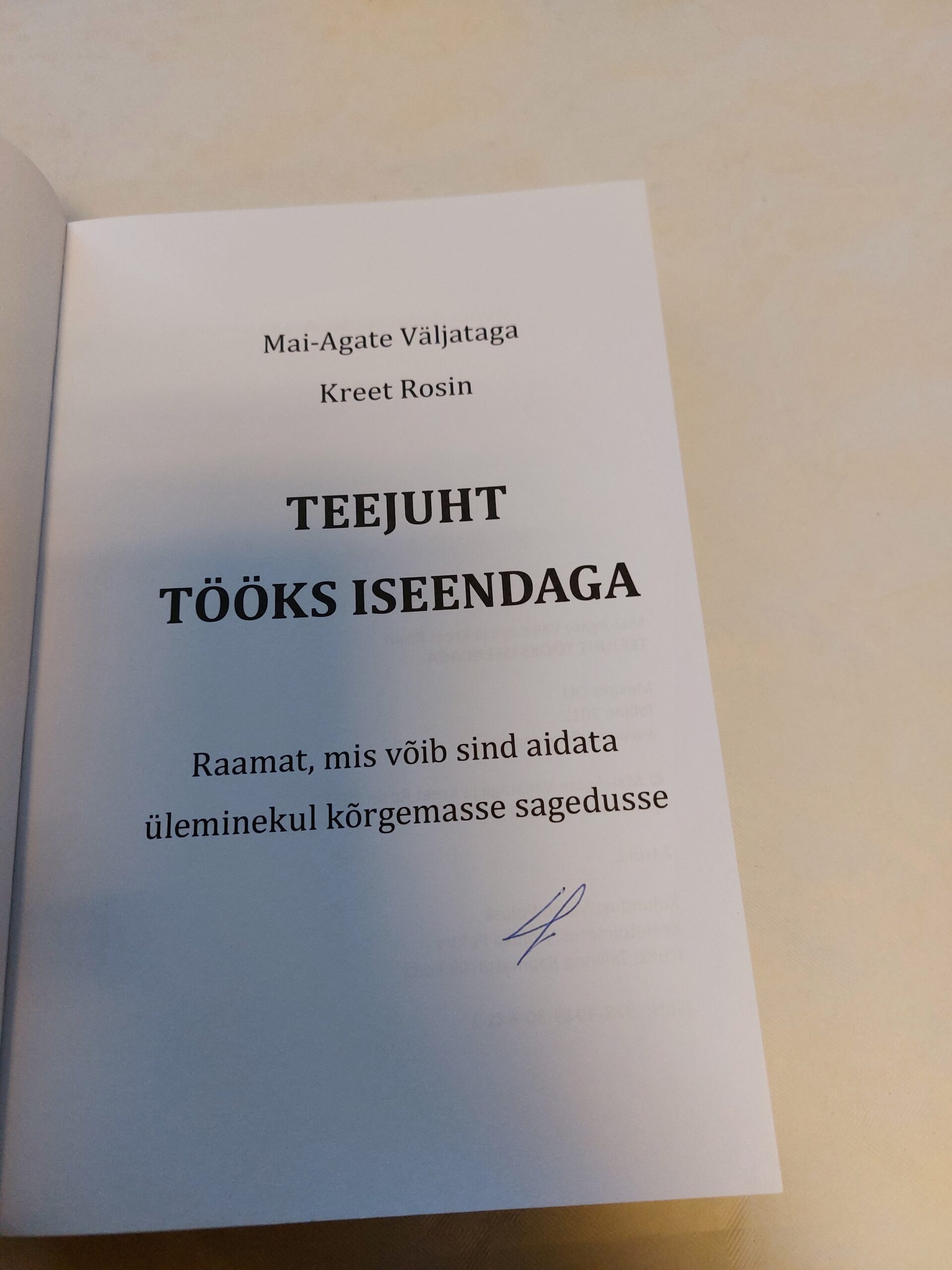 Teejuht tööks iseendaga. Mai-Agate Väljataga; Kreet Rosin. 2012 - Image 2