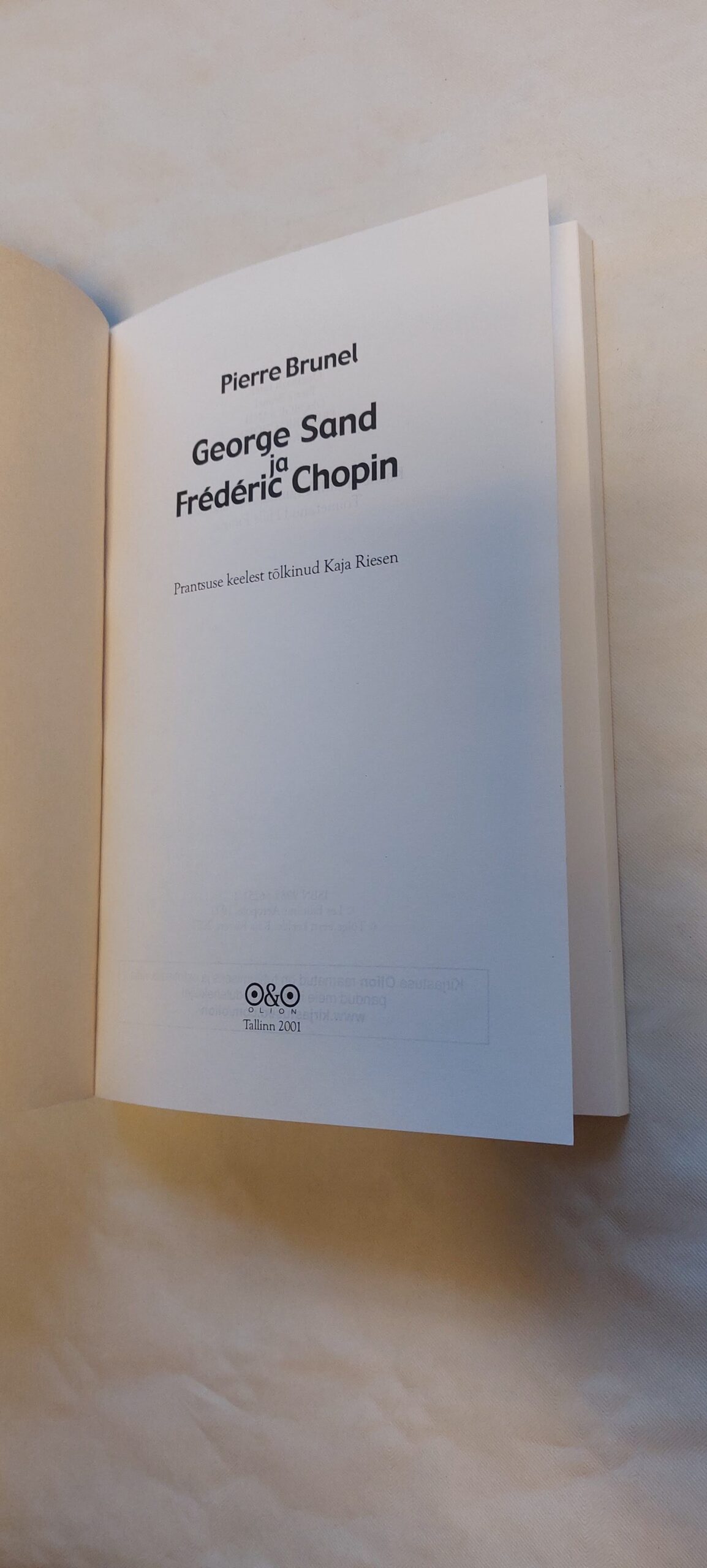 Vastandite kirg George Sand ja Frederic Chopin. Pierre Brunel. 2001 - Image 2