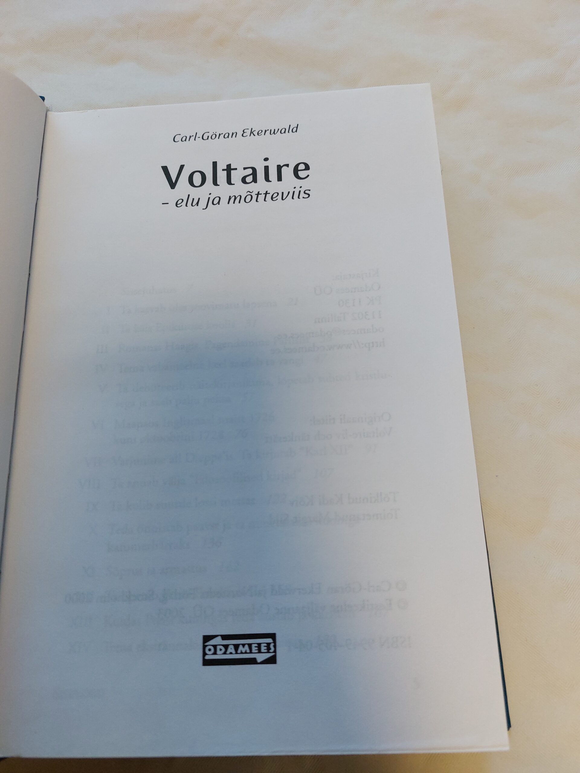 Voltaire - elu ja mõtteviis. Carl-Göran Ekerwald. 2003 - Image 2