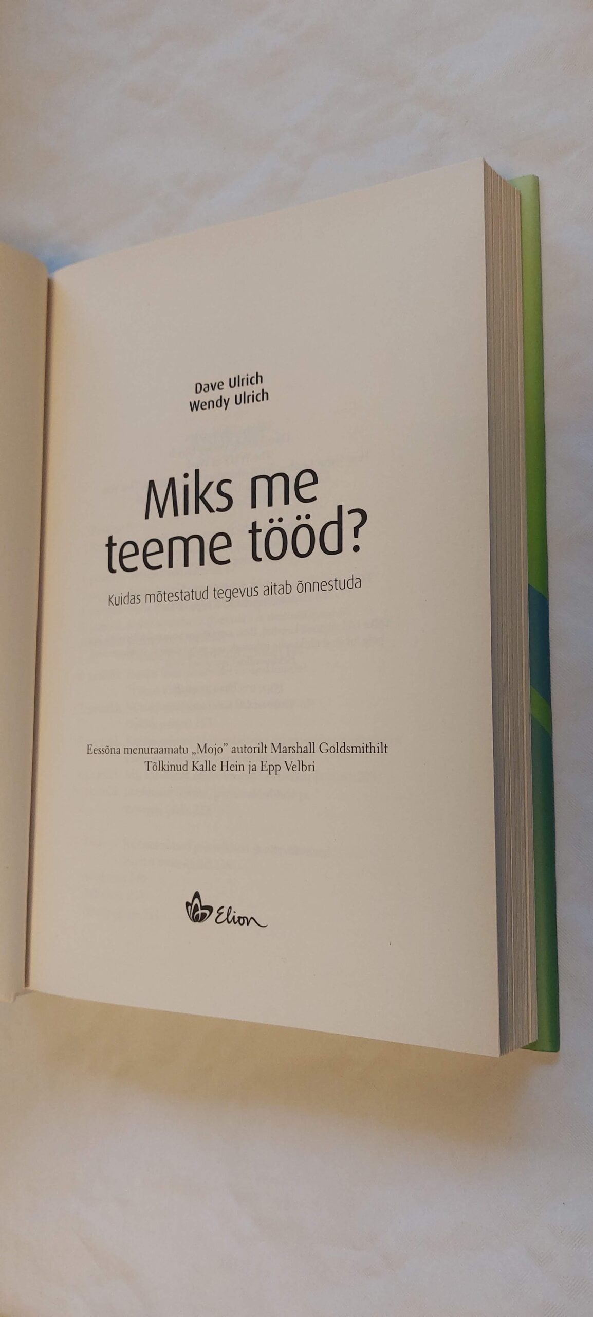 Miks me teeme tööd? Dave Ulrich, Wendy Ulrich. 2010 - Image 2