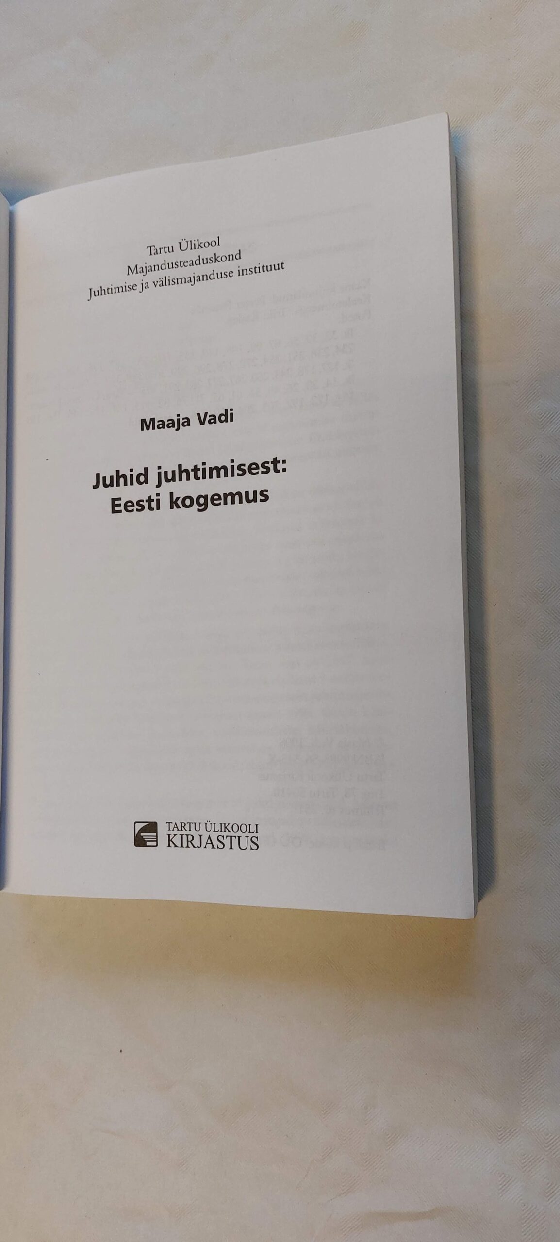 Juhid juhtimisest. Maaja Vadi. 1998 - Image 2