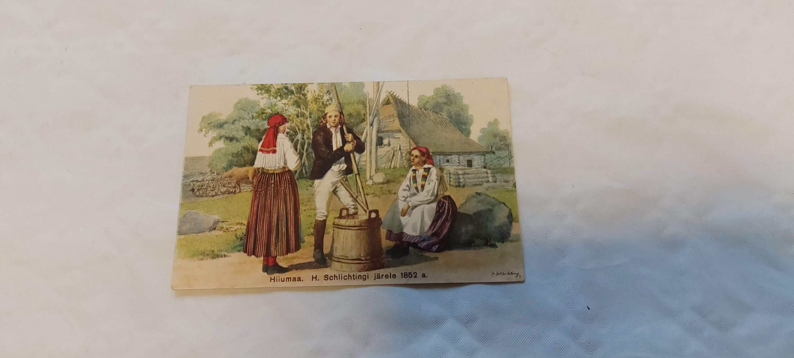 EV AEGNE POSTKAART. HIIUMAA H. SCHLICHTINGI JÄREL 1852. A