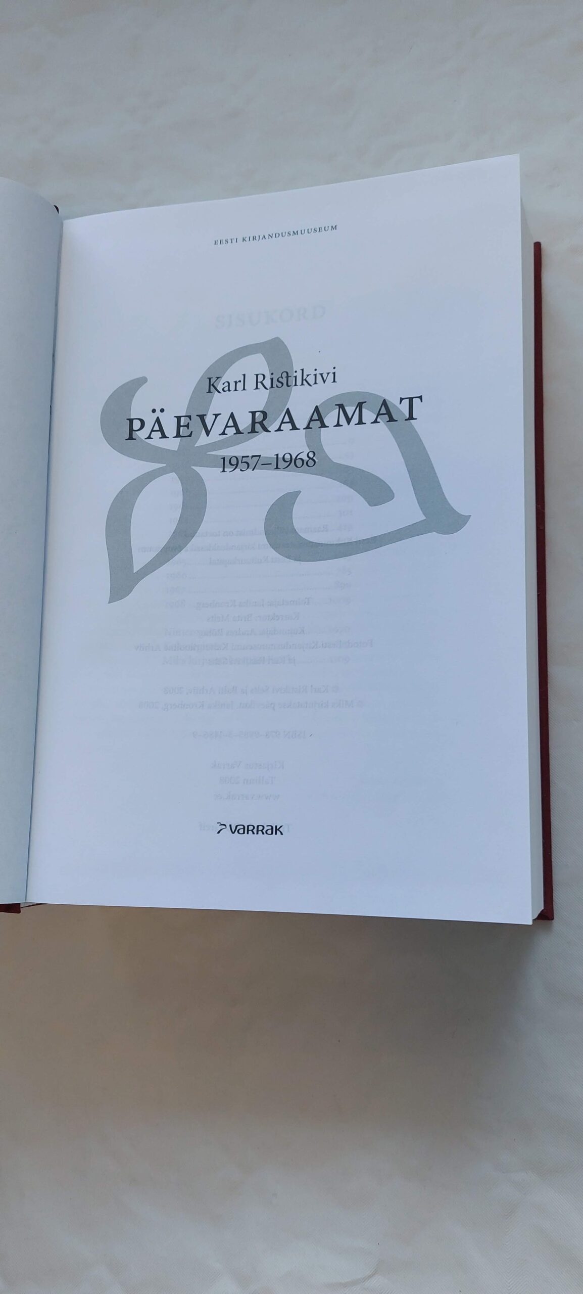 Päevaraamat 1957-1968. Karl Ristikivi. 2008 - Image 3
