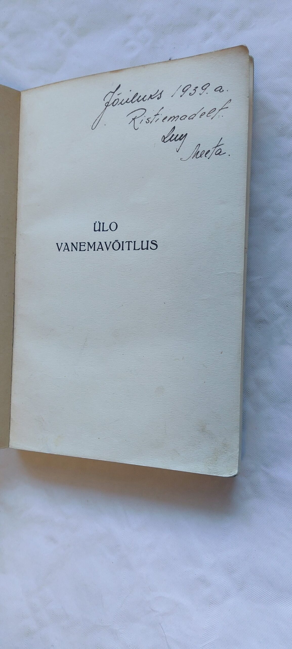 Ülo vanemavõitlus. A. Kohver. 1939 - Image 2