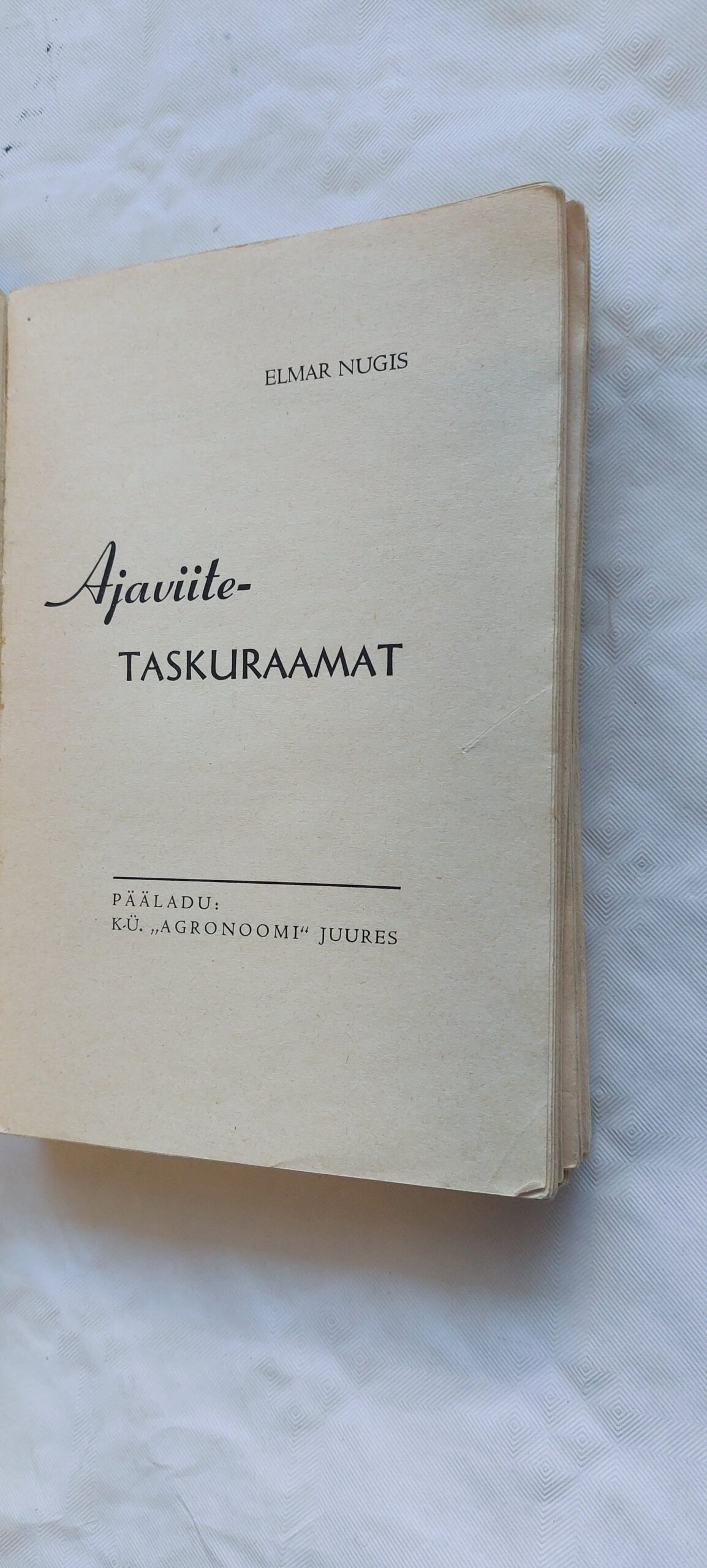 Ajaviite-taskuraamat. Elmar Nugis. 1939 - Image 2