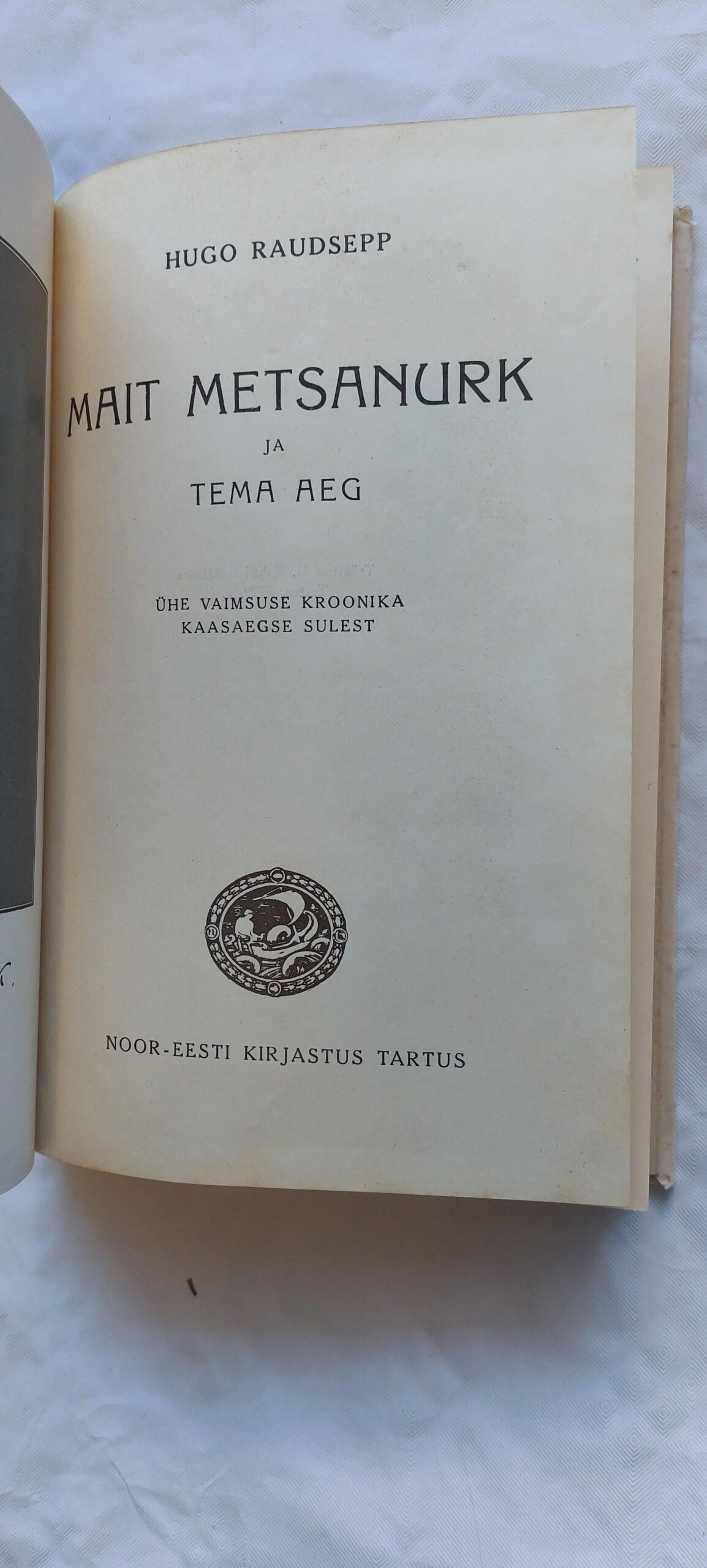 Mait Metsanurk ja tema aeg. Hugo Raudsepp. 1929 - Image 2