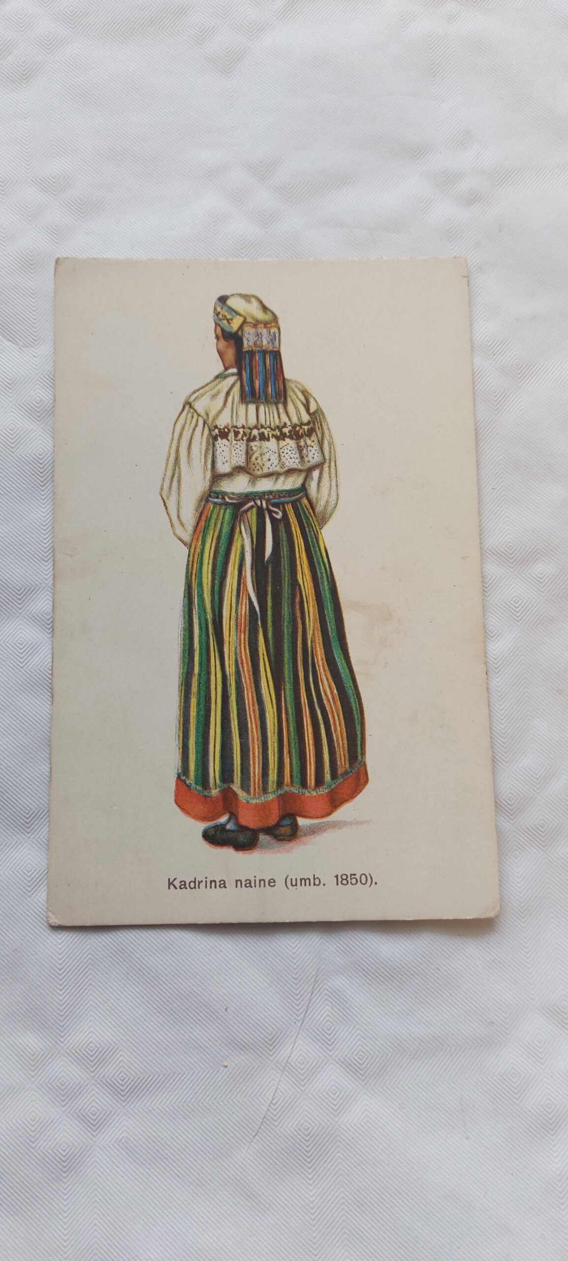EW AEGNE POSTKAART. KADRINA NAINE (UMB. 1850)