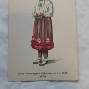EW AEGNE POSTKAART. NAINE VANAAEGSES ÜLIKONNAS (UMB. 1870). MUHU.