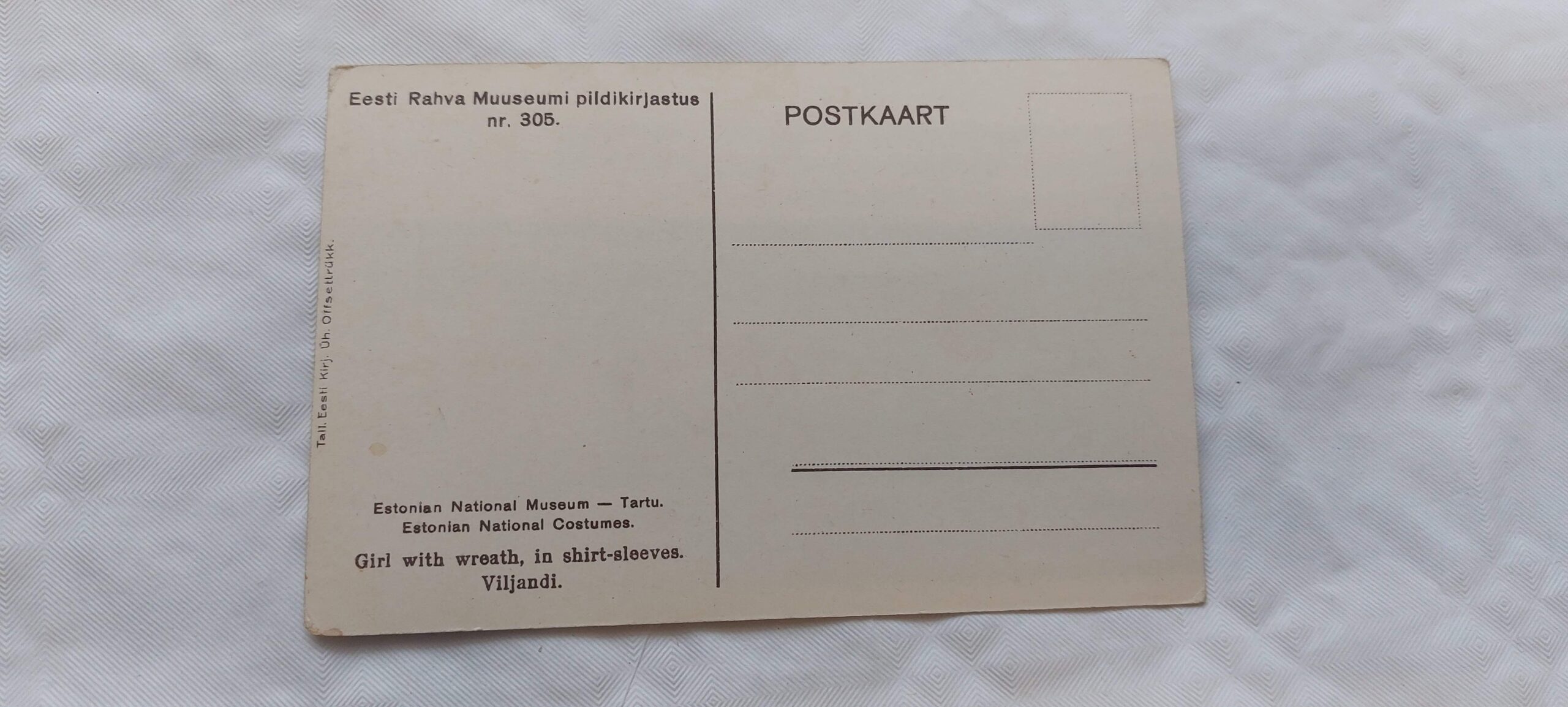 EW AEGNE POSTKAART. NEIU. VILJANDI. - Image 2
