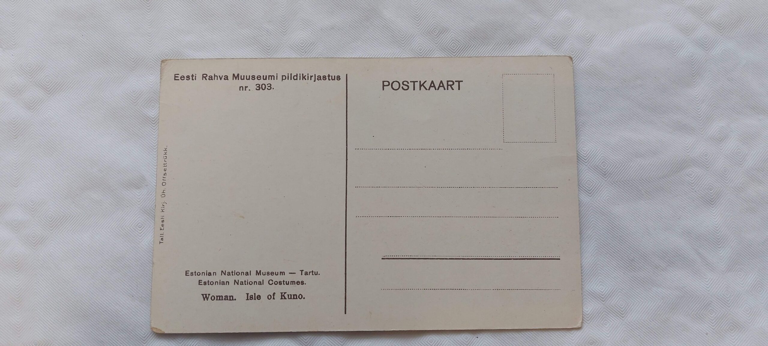 EW AEGNE POSTKAART. NAINE. KIHNU. - Image 2