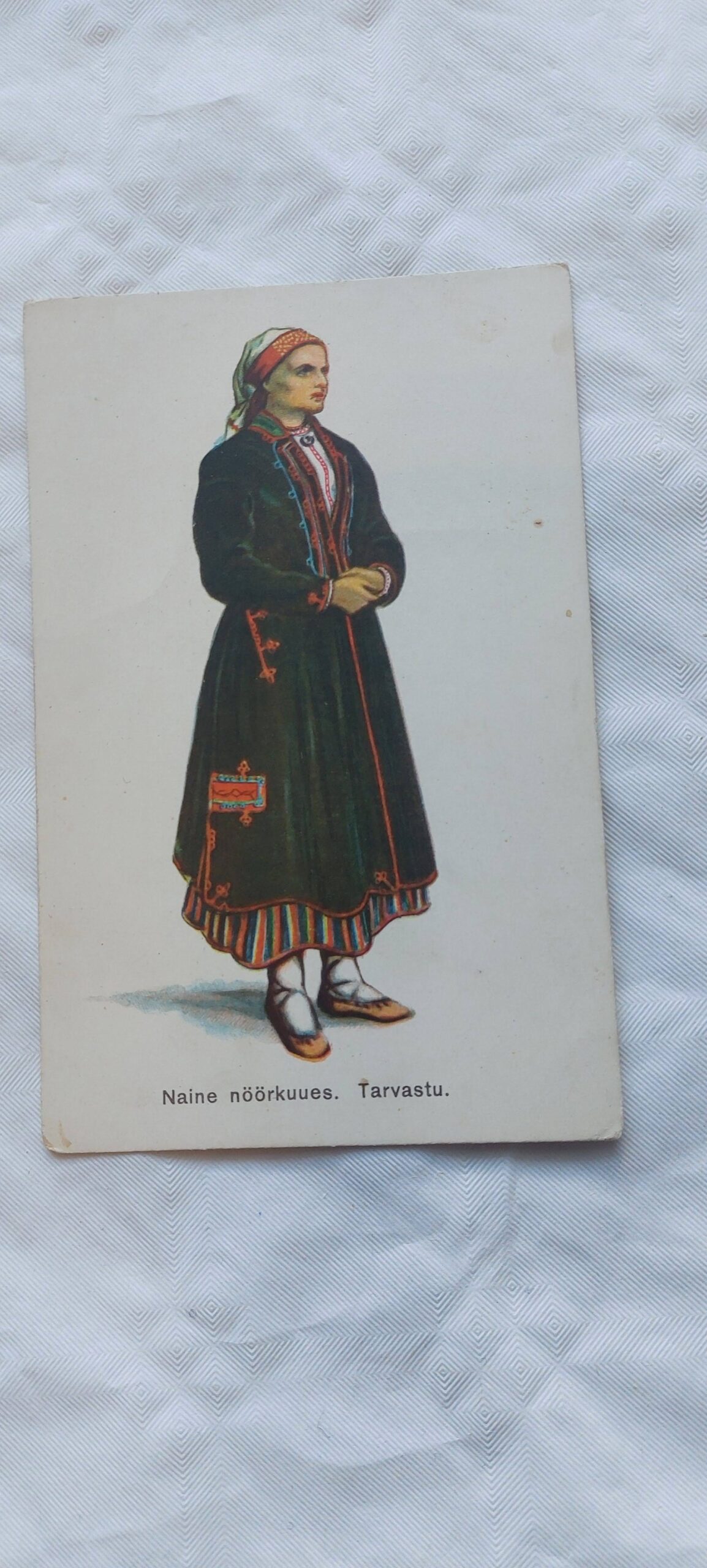 EW AEGNE POSTKAART. NAINE NÖÖRKUUES. TARVASTU.