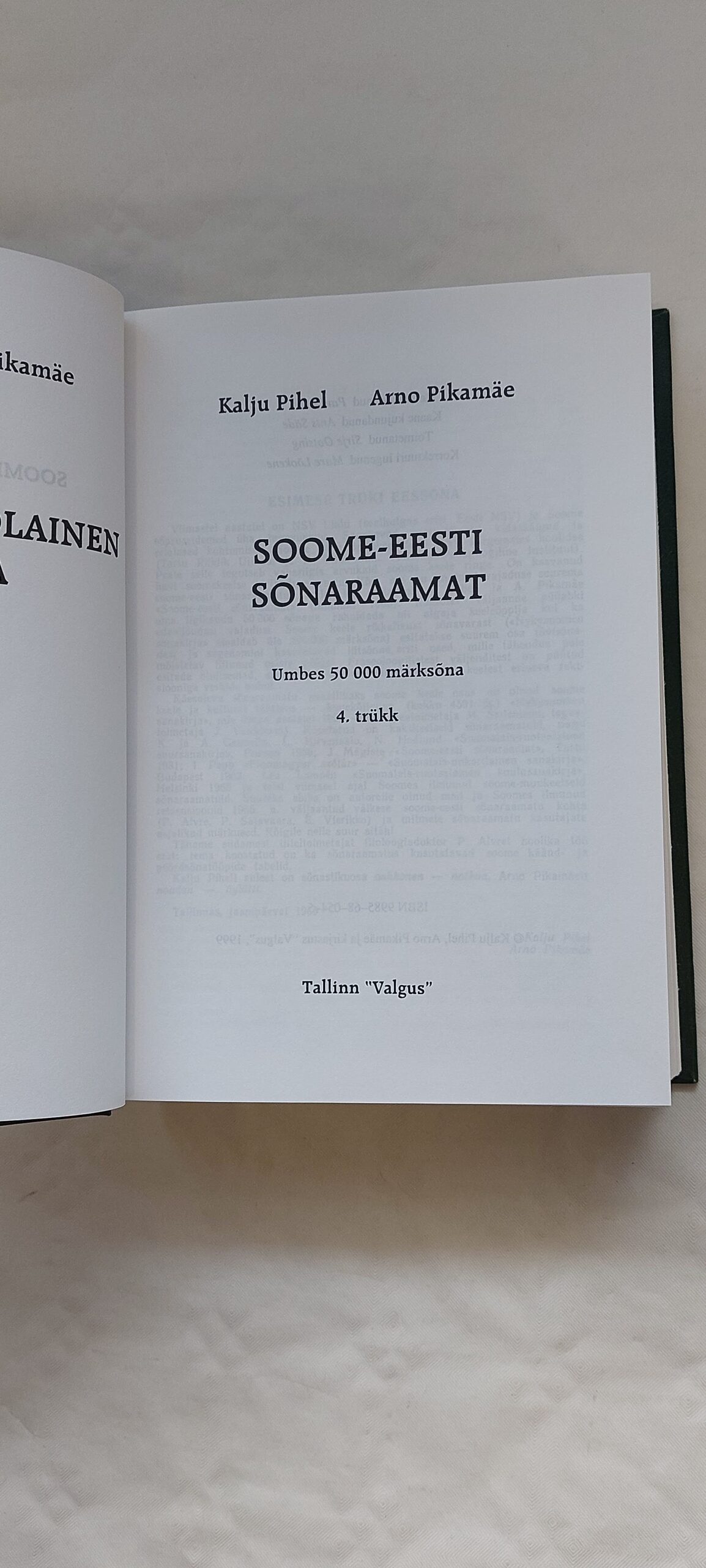 SOOME-EESTI SÕNARAAMAT. KALJU PIHEL, ARNO PIKAMÄE. 1999 - Image 3
