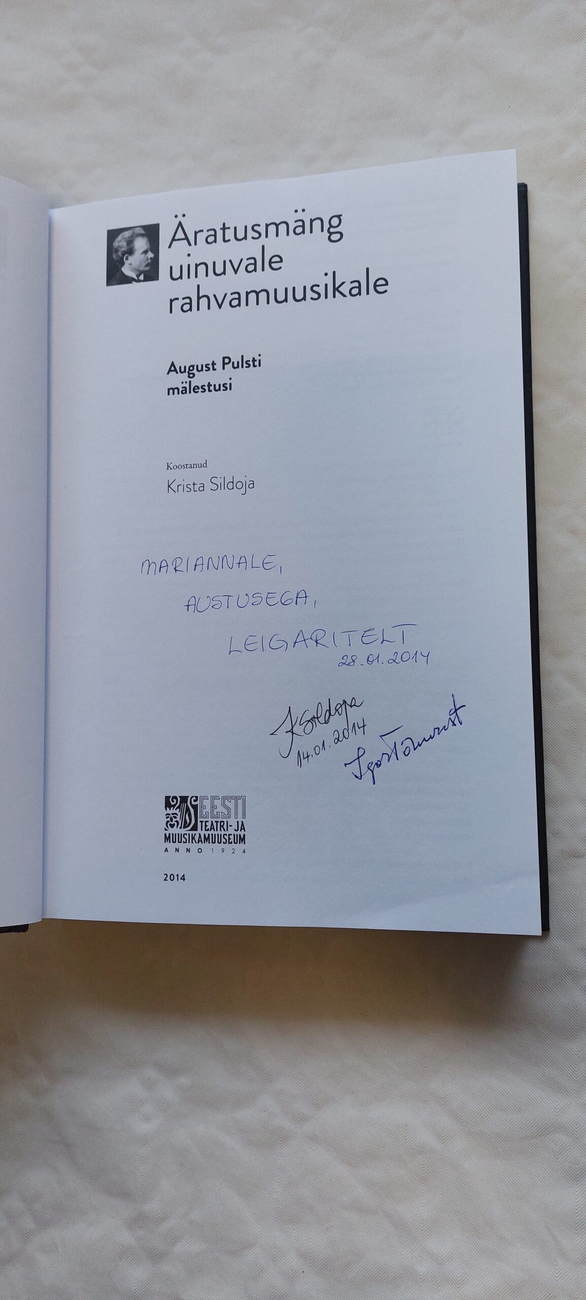 Äratusmäng uinuvale rahvamuusikale. August Pultsi mäletstus. Krista Sildoja. 2014 - Image 2