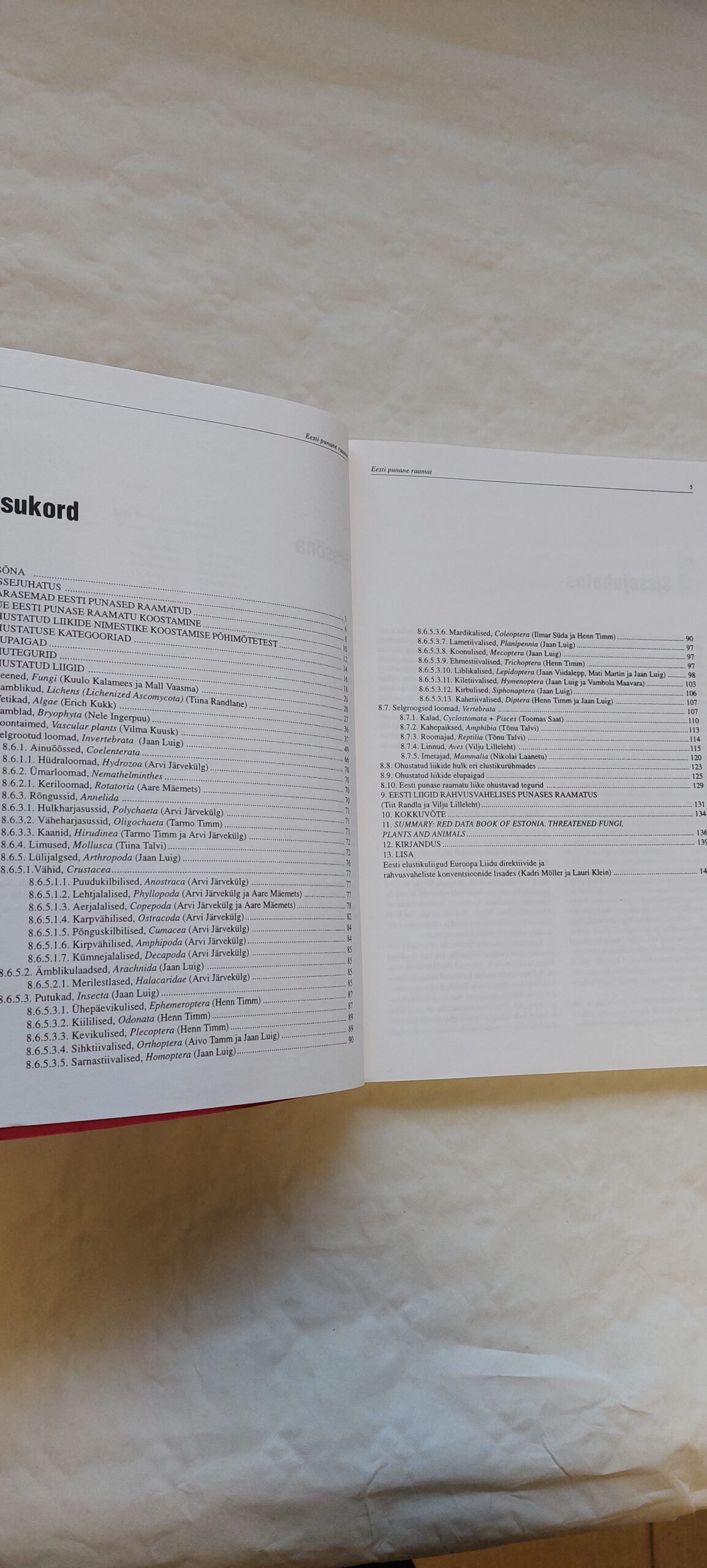 Eesti punane raamat. Ohustatud seened, taimed ja loomad. 1998 - Image 3