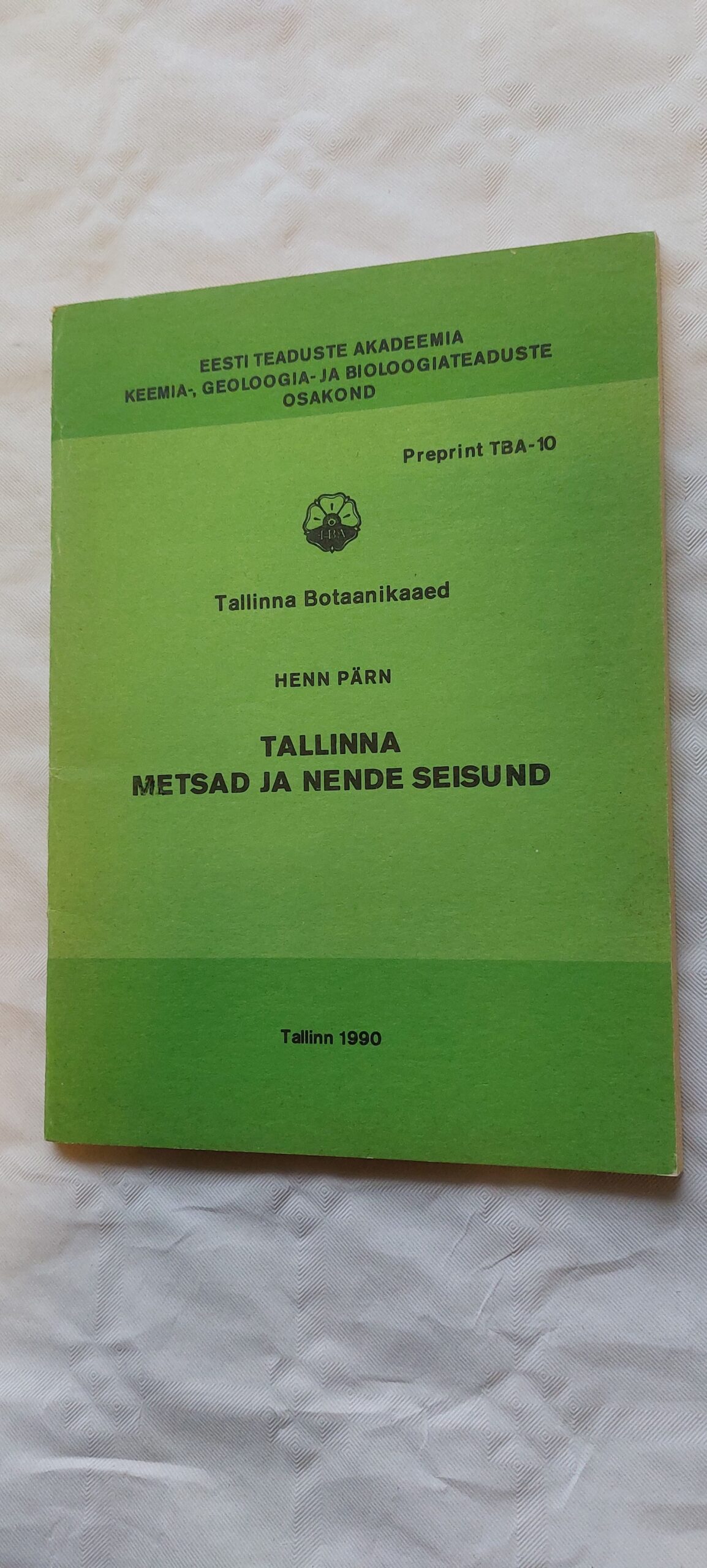 Tallinna metsad ja nende seisund. Henn Pärn. 1990