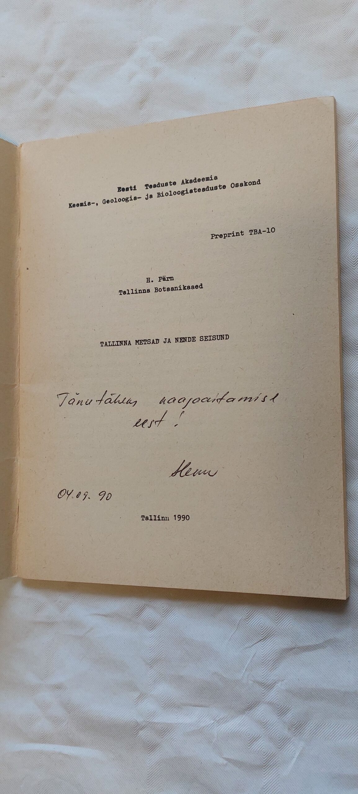 Tallinna metsad ja nende seisund. Henn Pärn. 1990 - Image 2