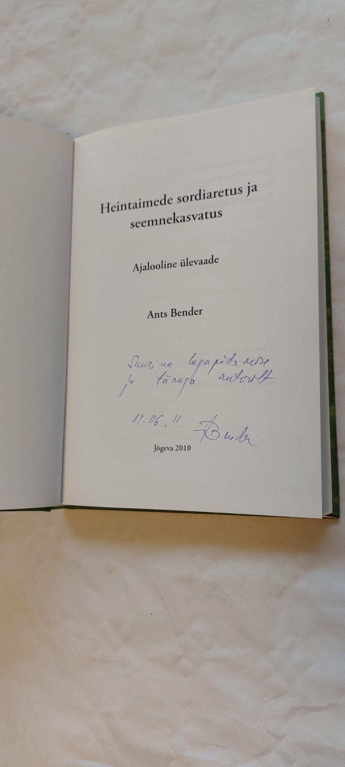 Heintaimede sordiaretus ja seemnekasvatus. Ajalooline ülevaade. Ants Bender. 2010 - Image 2