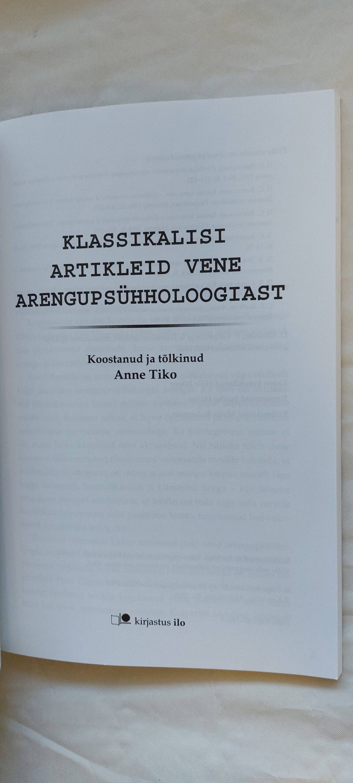 Klassikalisi artikleid vene arengupsühholoogiast. 2006 - Image 2