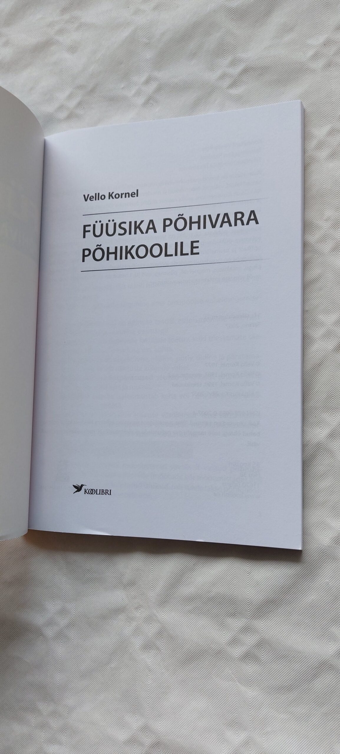 Füüsika. Põhivara põhikoolile. Vello Kornel. 2007 - Image 2
