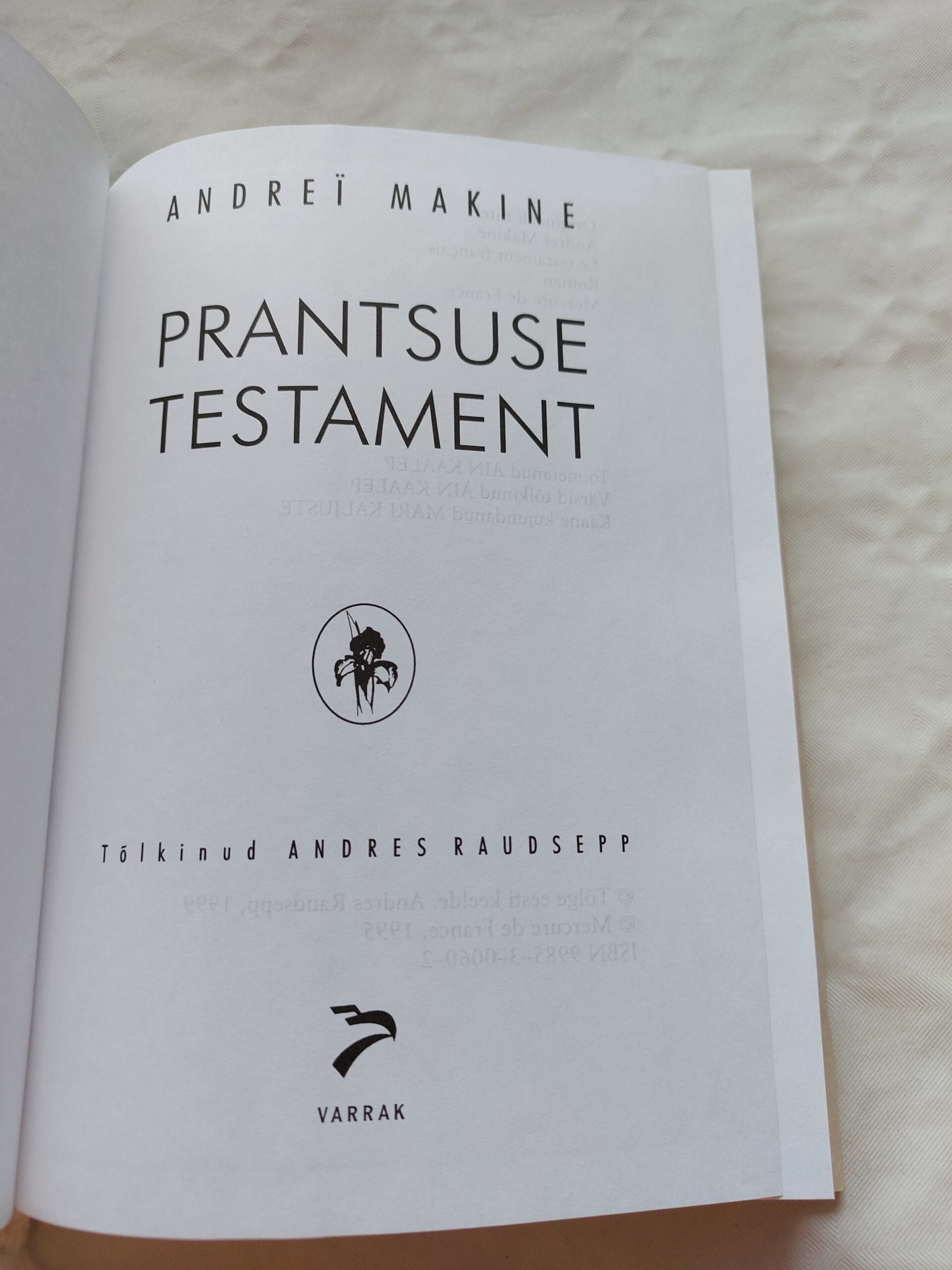 Prantsuse testament. Andrei Makine. 1999 - Image 2