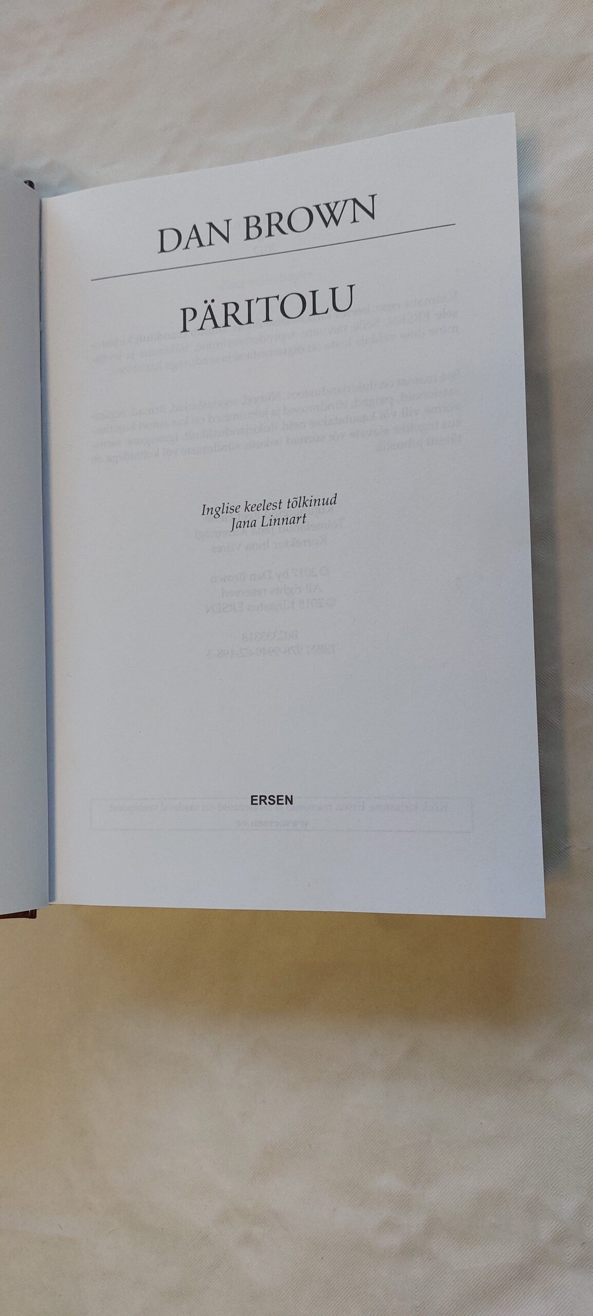 Päritolu. Dan Brown. 2018 - Image 2