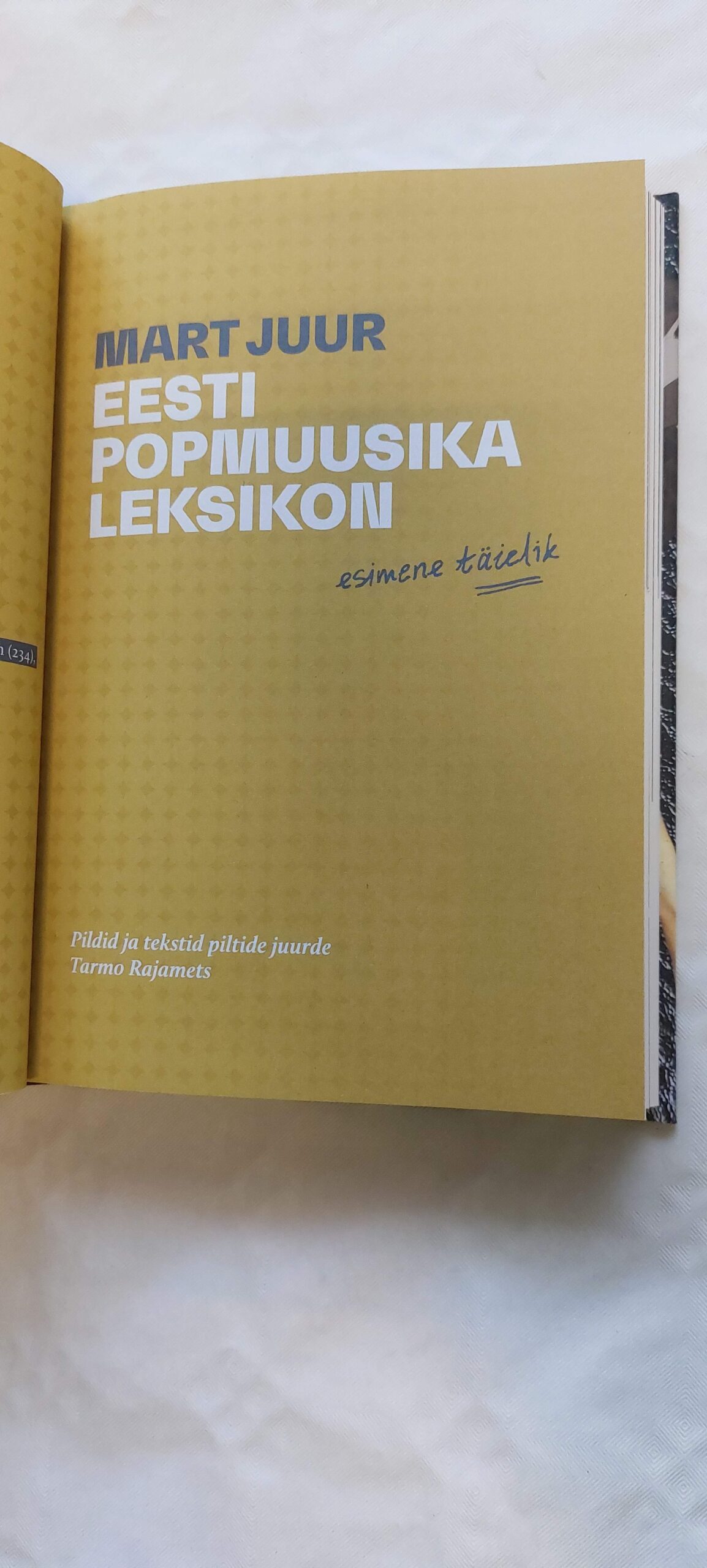 Eesti popmuusika leksikon. Mart Juur. 2025 - Image 2