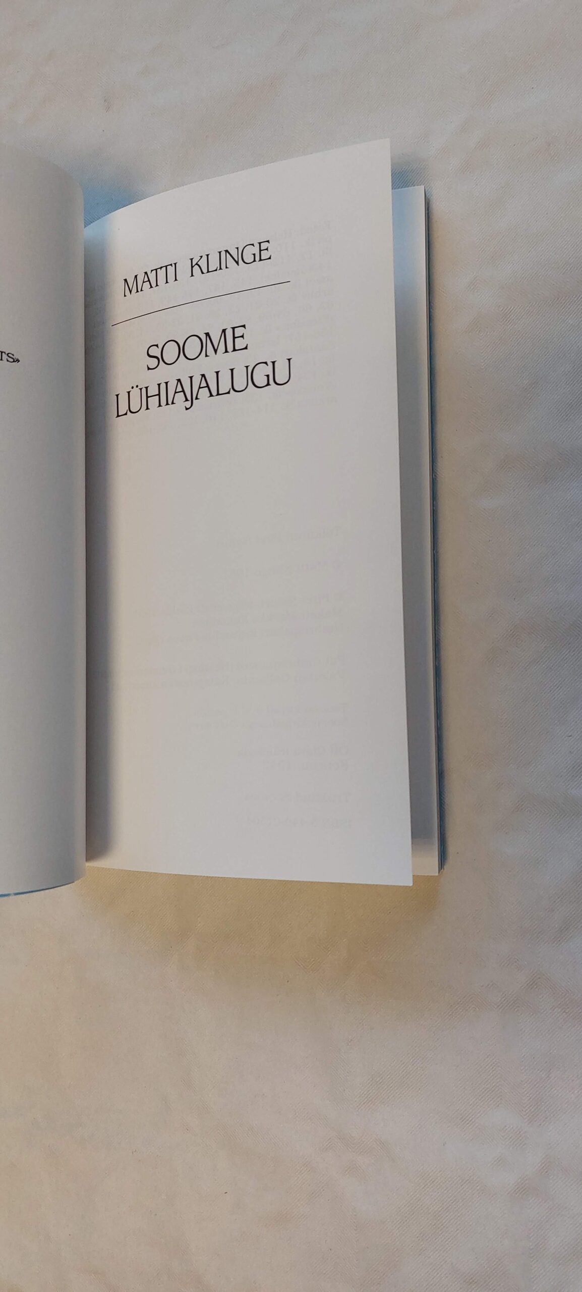 Soome lühiajalugu. Matti Klinge. 1992 - Image 2