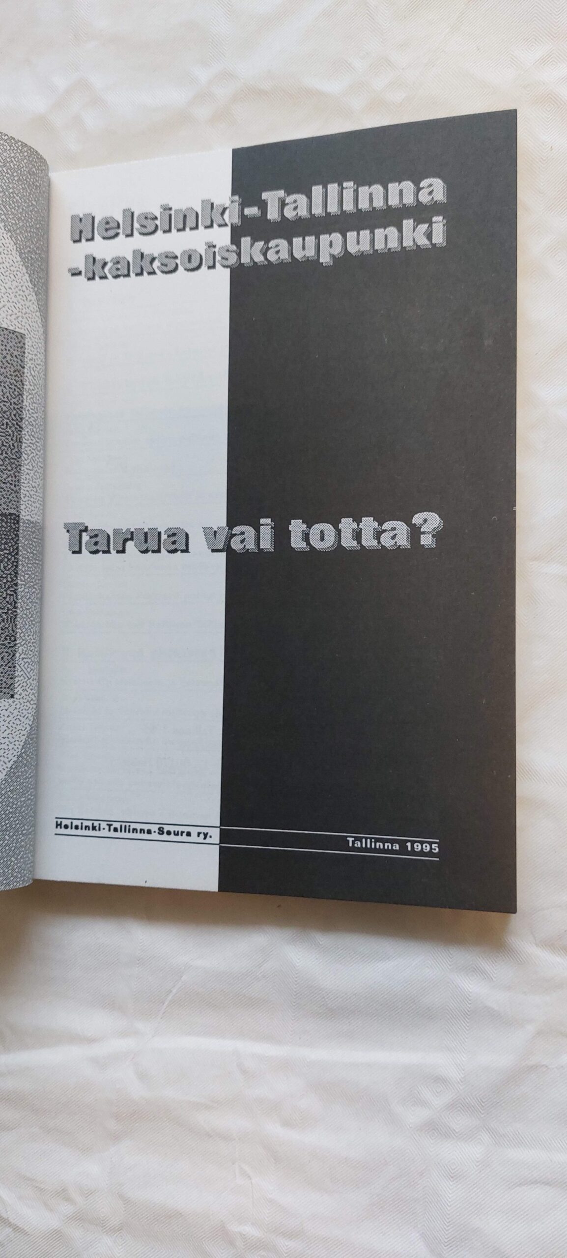Helsinki-Tallinna-kaksoiskaupunki. Taru vai totta? 1995 - Image 2