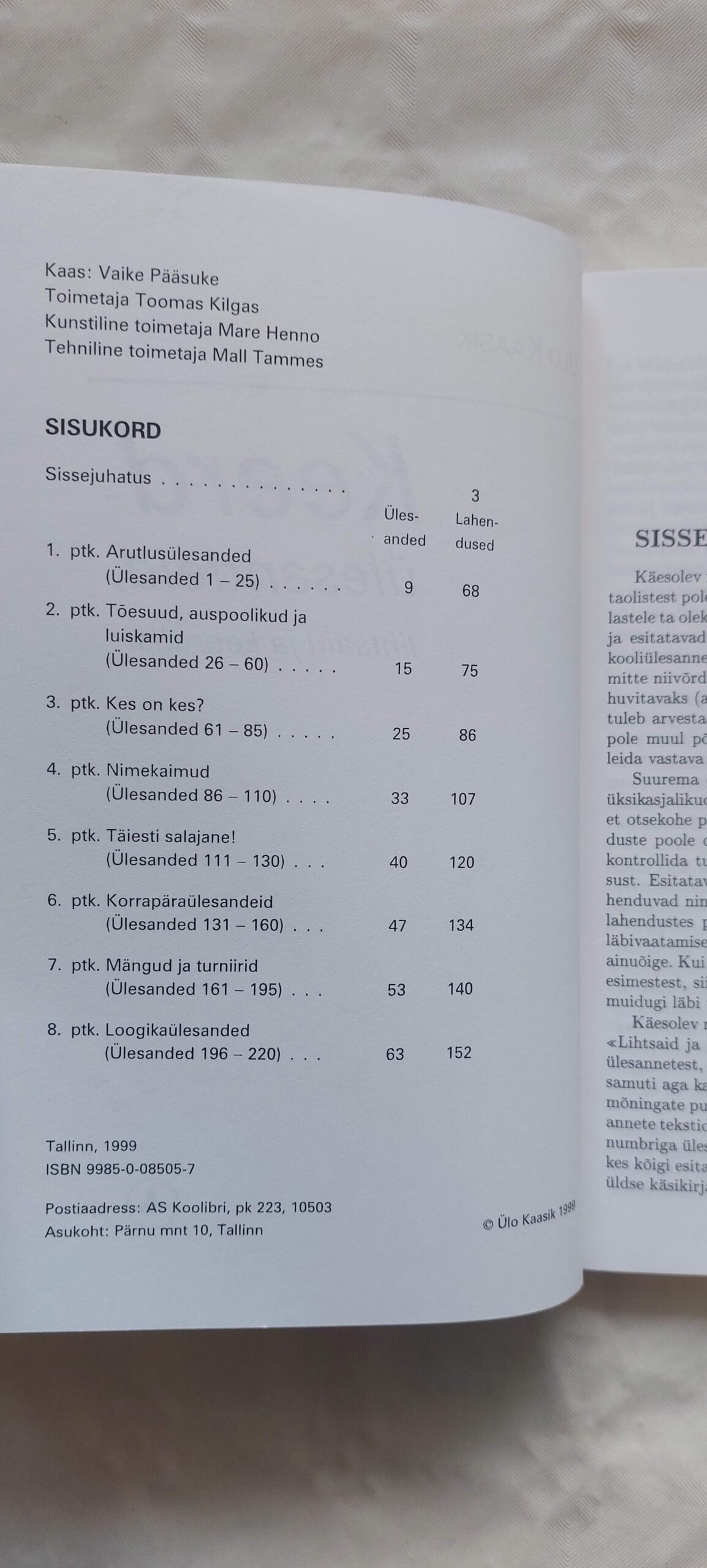 Keerdülesandeid. (I-II.osa). Ülo Kaasik. 1999, 2001 - Image 3
