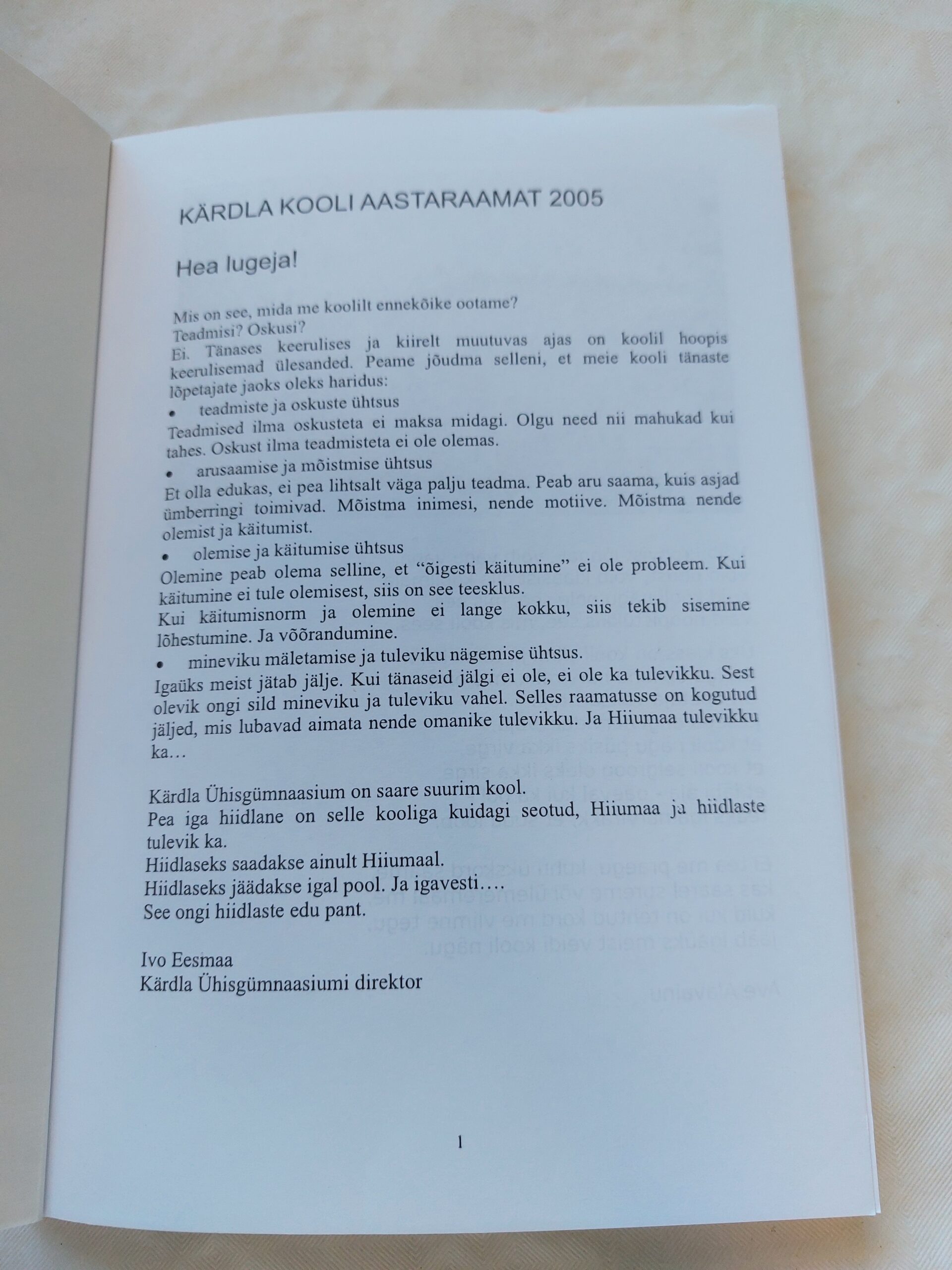 Kärdla kool 175. Aastaraamat 2005 - Pilt 2