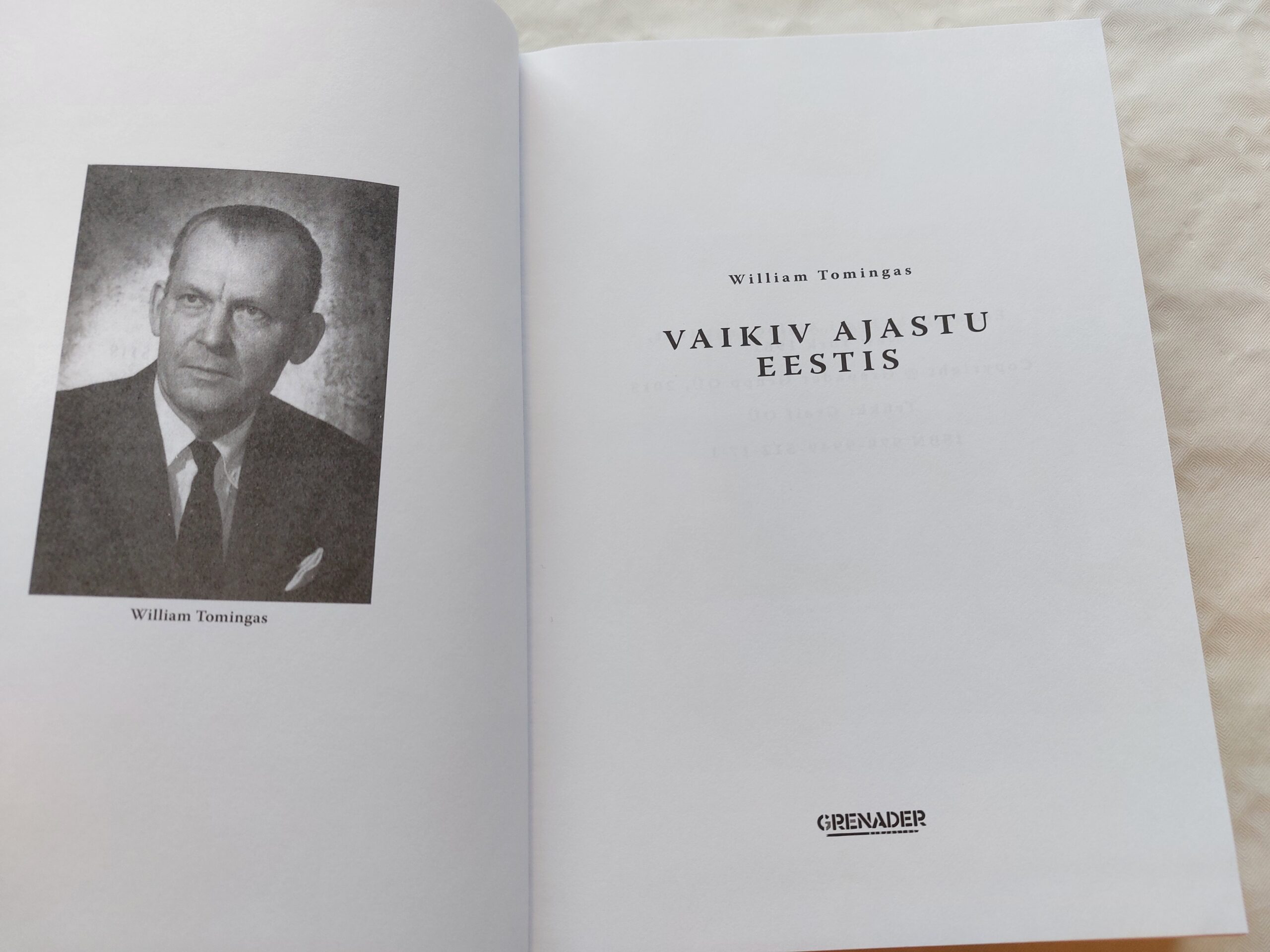 Vaikiv ajastu Eestis. William Tomingas. 2013 - Pilt 2