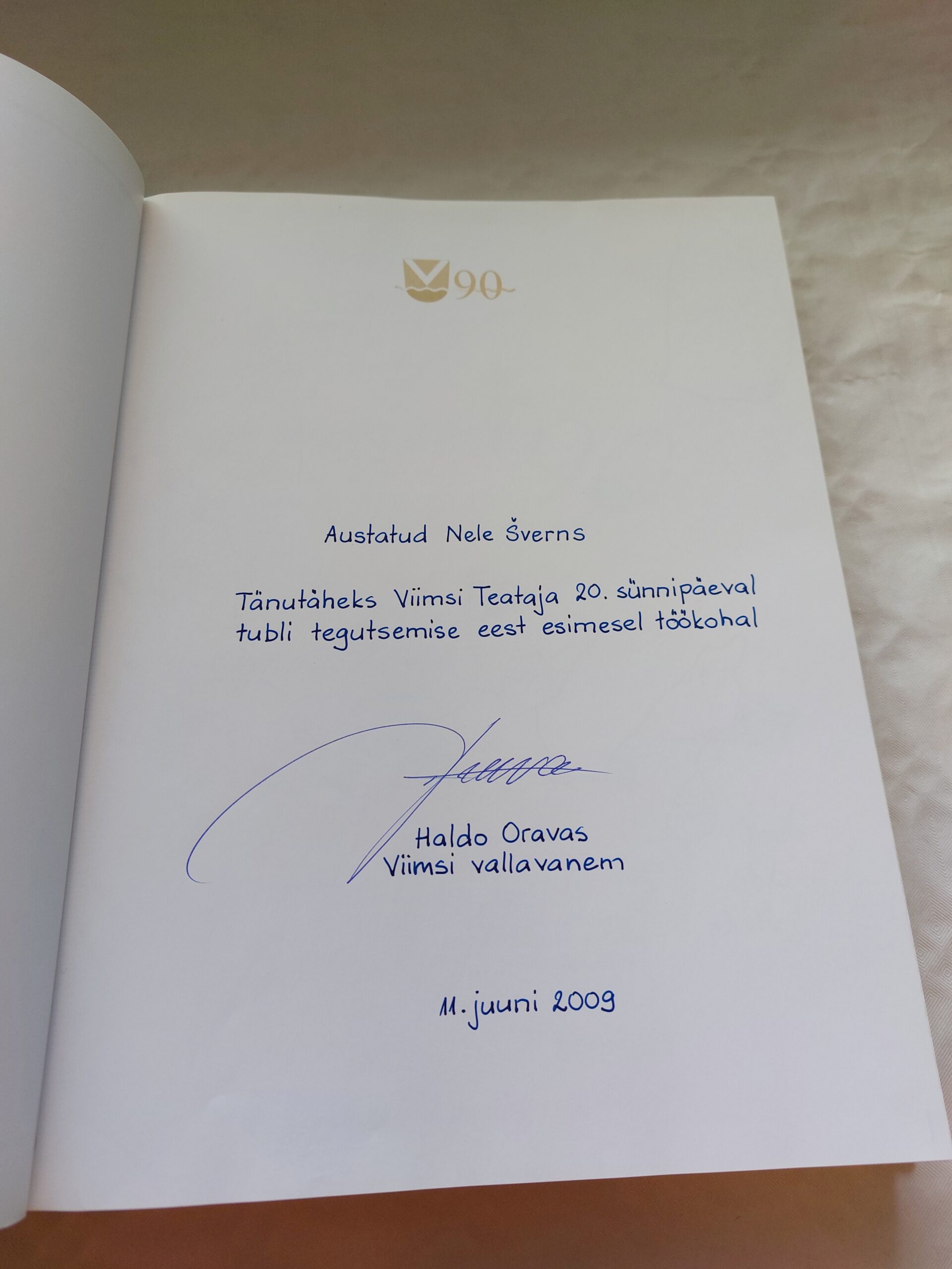 Viimsi vald 90. Urve Ratas ja Andres Tõnisson. 2009 - Pilt 2