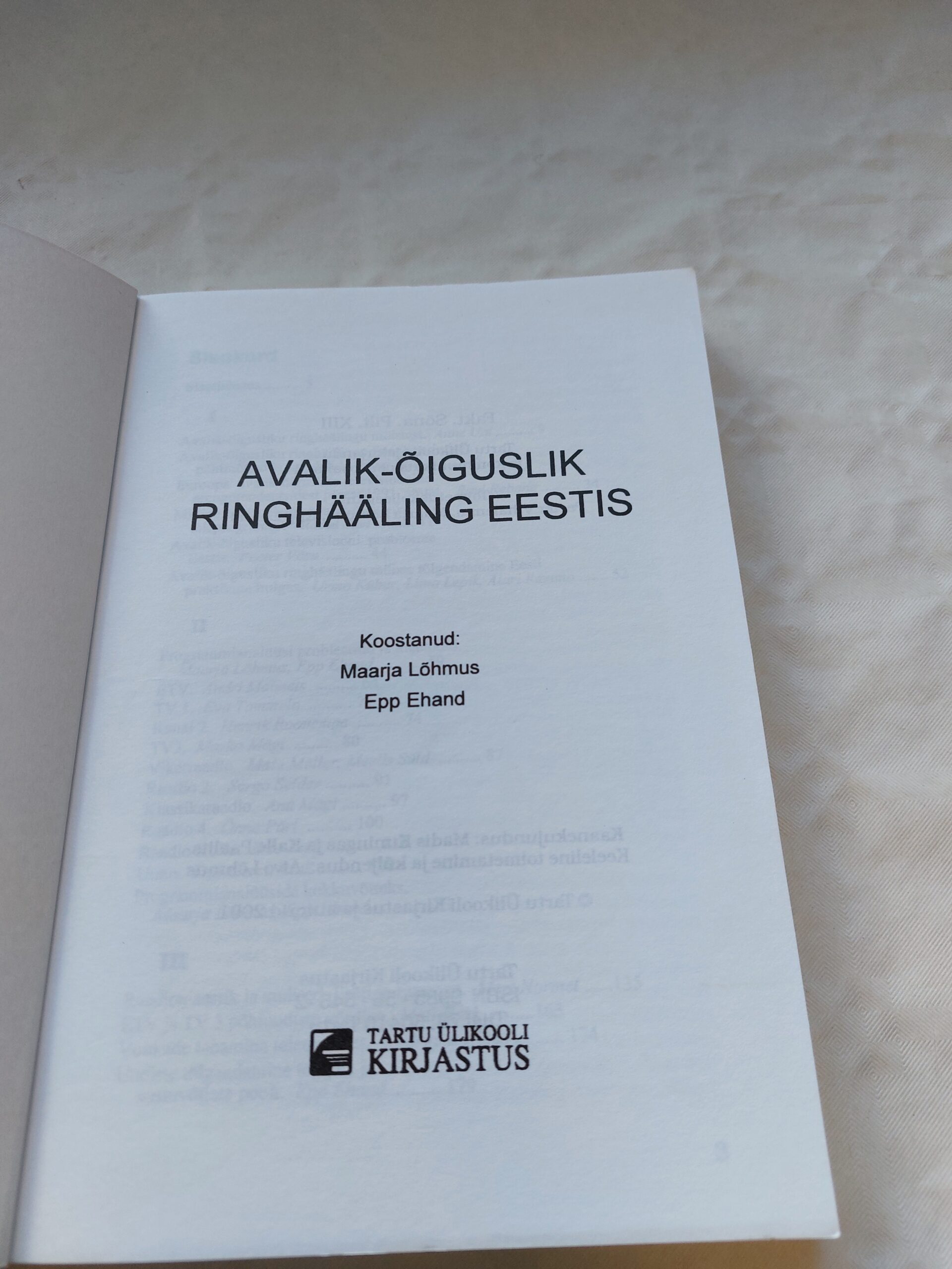 Avalik-õiguslik ringhääling Eestis. Maarja Lõhmus, Epp Ehand. 2001 - Pilt 2