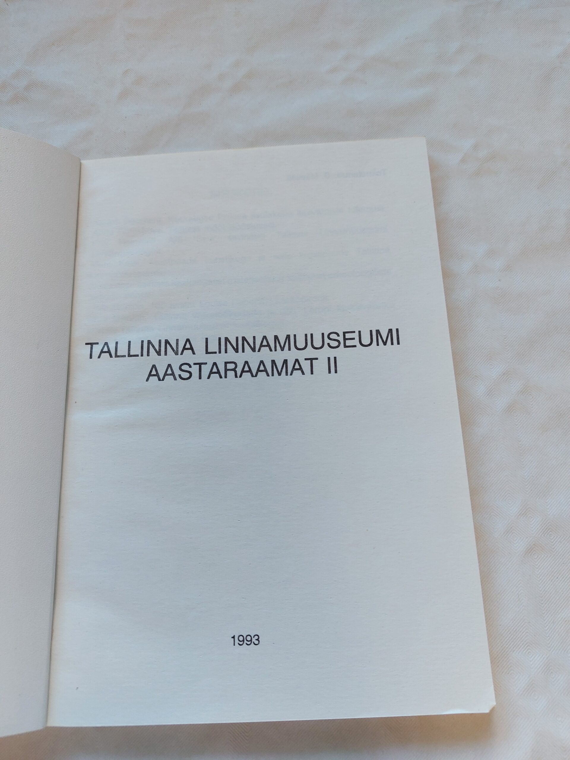 Tallinna Linnamuuseumi aastaraamat 1993 - Pilt 2