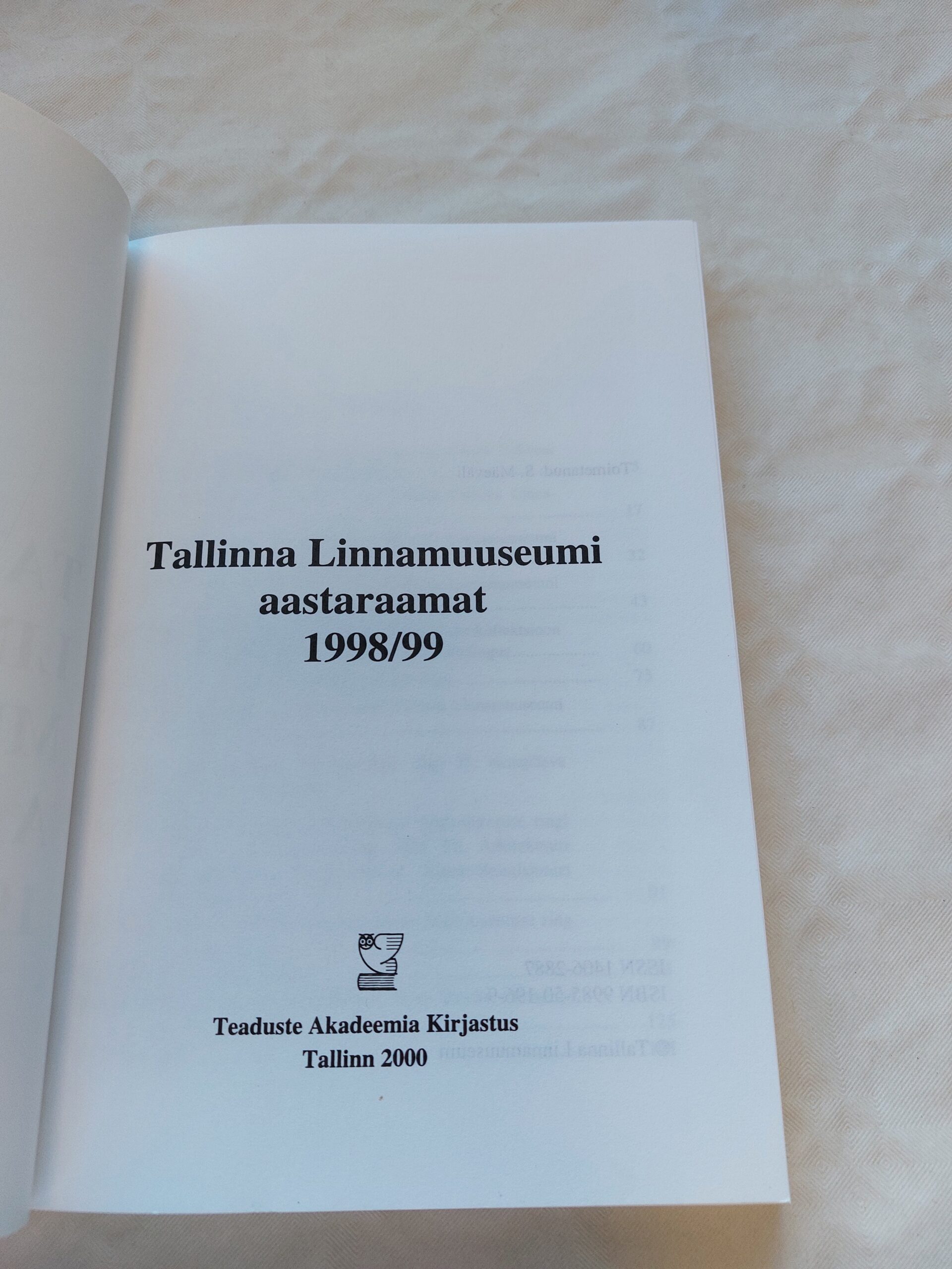 Tallinna Linnamuuseumi aastaraamat 1998/99. - Pilt 2