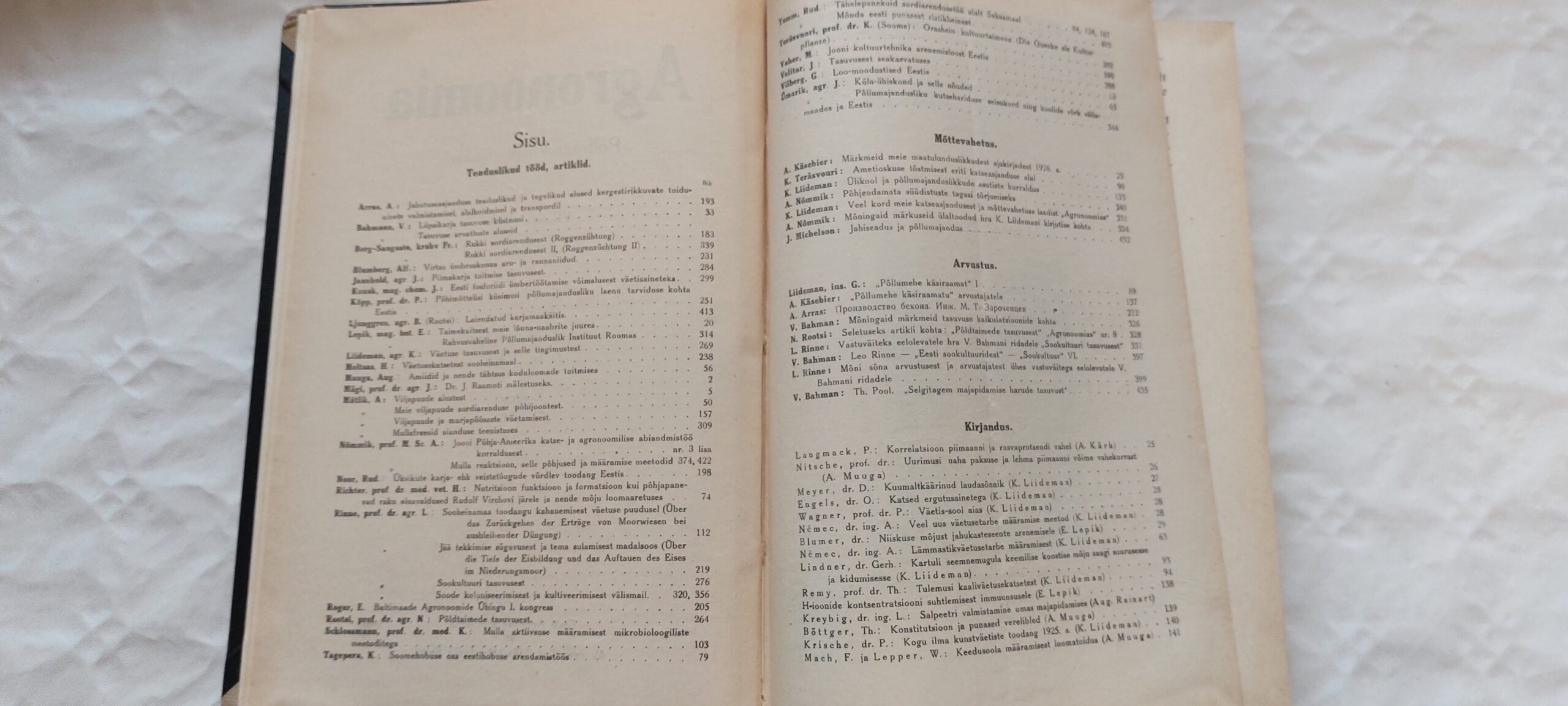 Agronoomia. Põlluteaduslik ajakiri. VII aastakäik 1927. - Pilt 3
