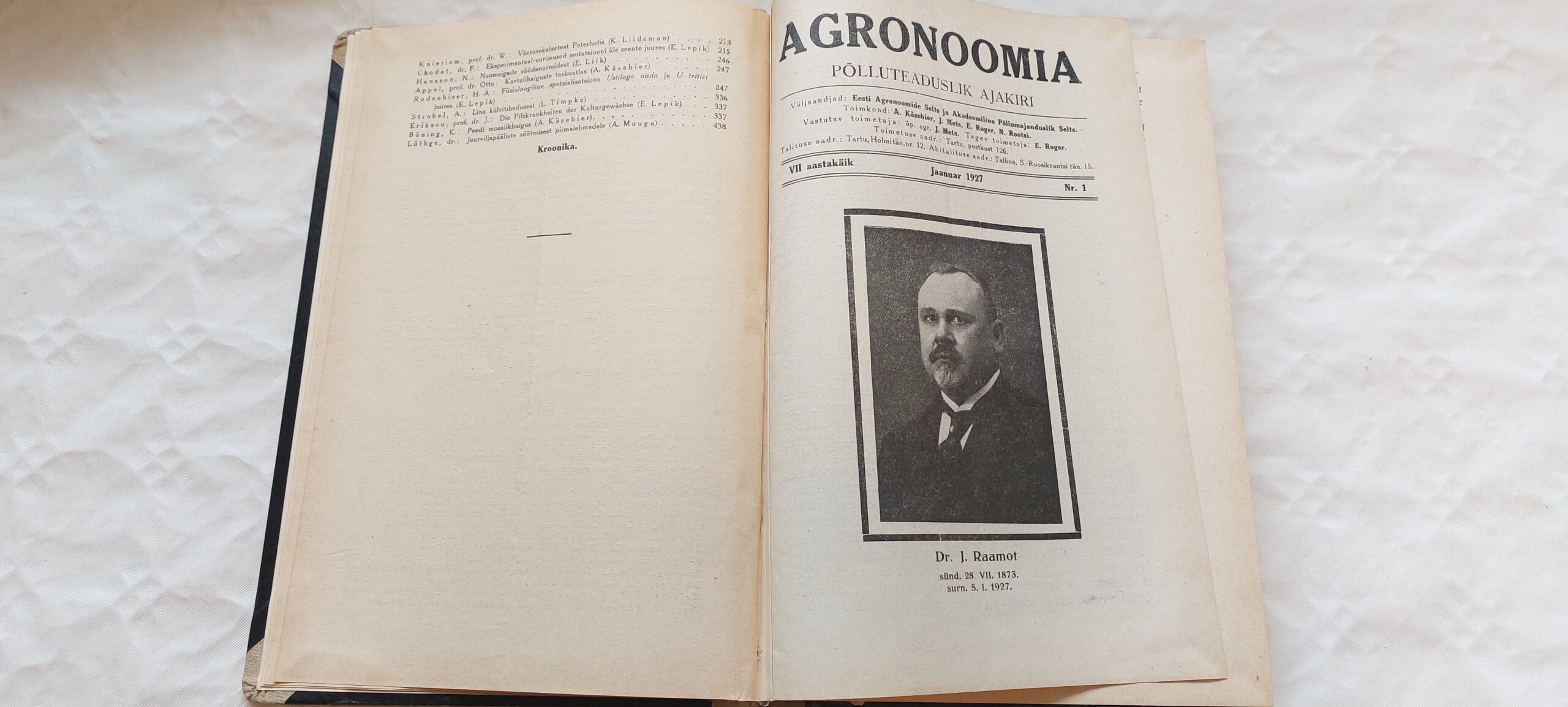 Agronoomia. Põlluteaduslik ajakiri. VII aastakäik 1927. - Pilt 4