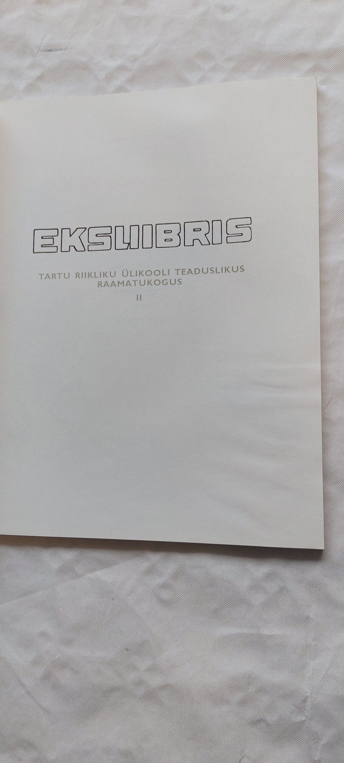 EKSLIIBRIS TRÜ TEADUSLIKUS RAAMATUKOGUS I-III. osa. 1975, 1977, 1978 - Pilt 6