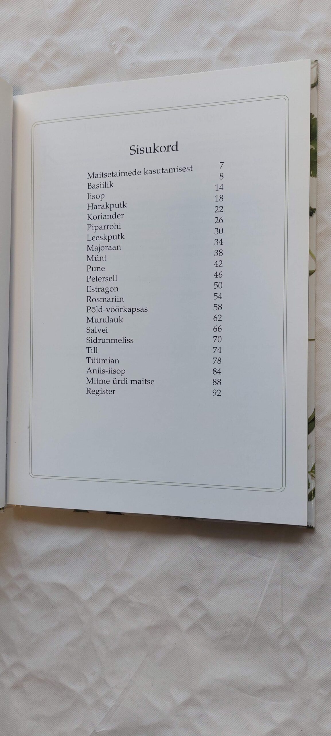 Maitsetaimed köögis. Anne Kranck; Maggie Rajakangas. 1997 - Pilt 3